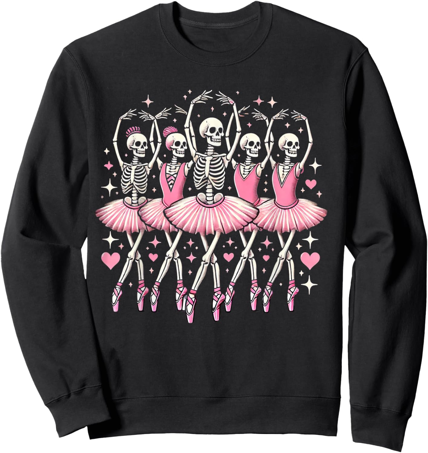 Spooky Ballerina Skeleton Dance Funny Halloween Ballet Sweatshirt - Sweatshirt | Black