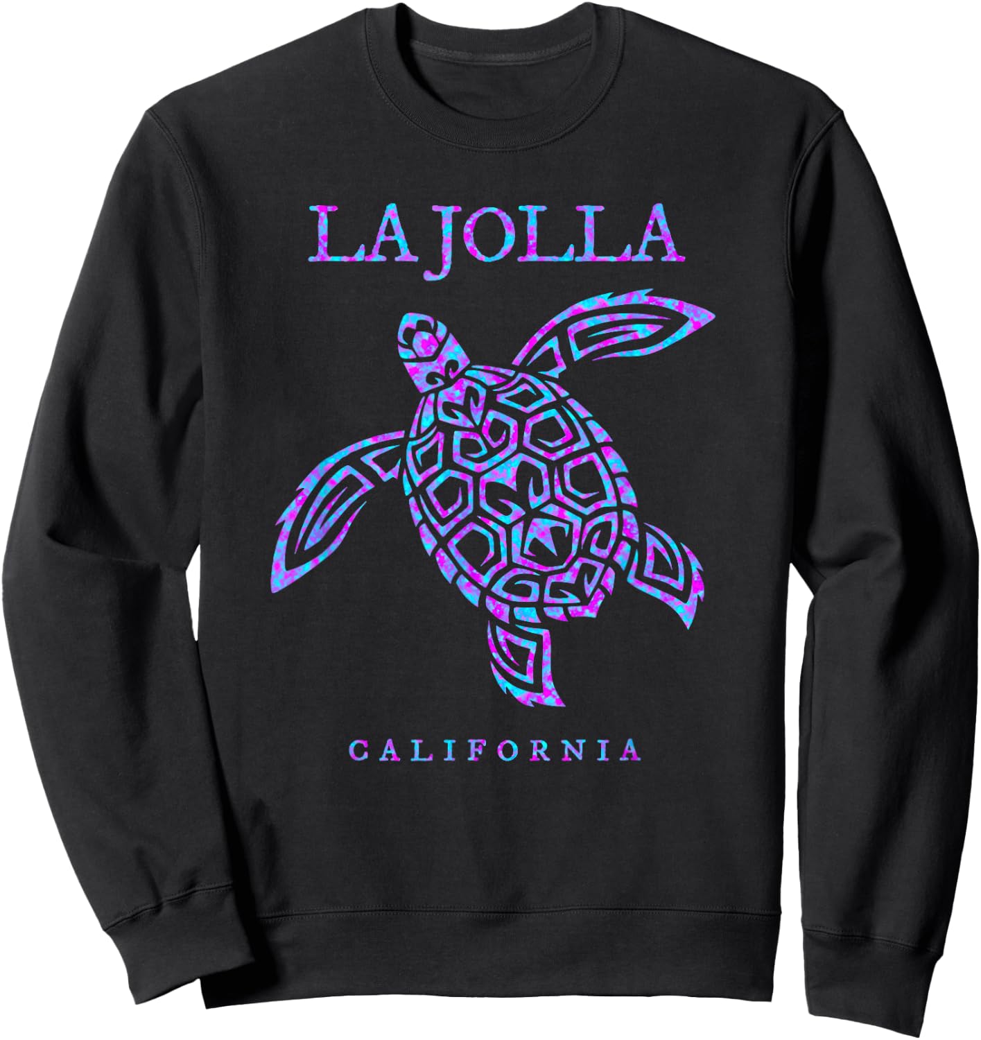La Jolla California Sea Turtle Beach Vacation Sweatshirt - Sweatshirt | Black