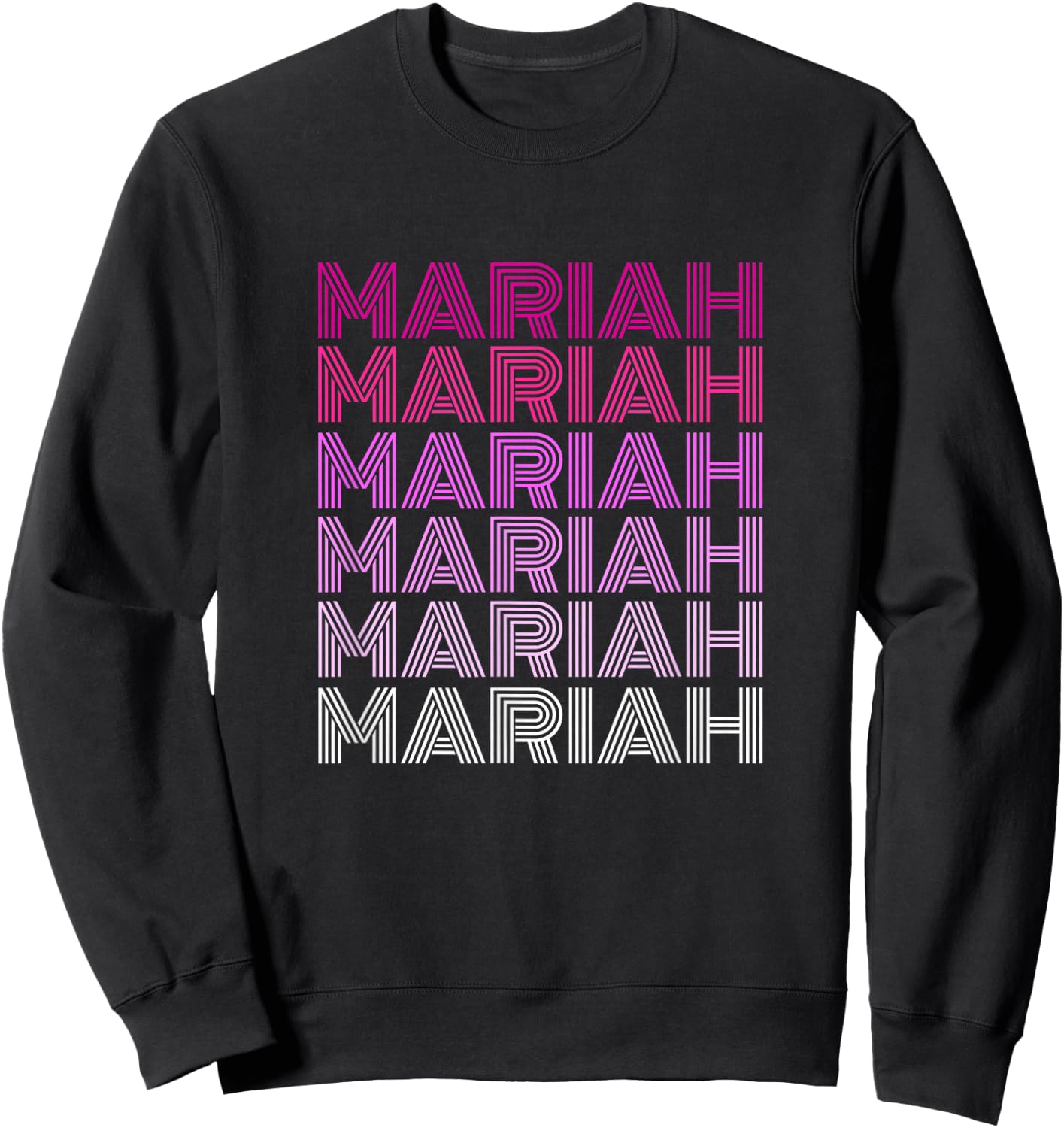 Retro Style Mariah Pink Ombre Sweatshirt - Sweatshirt | Black