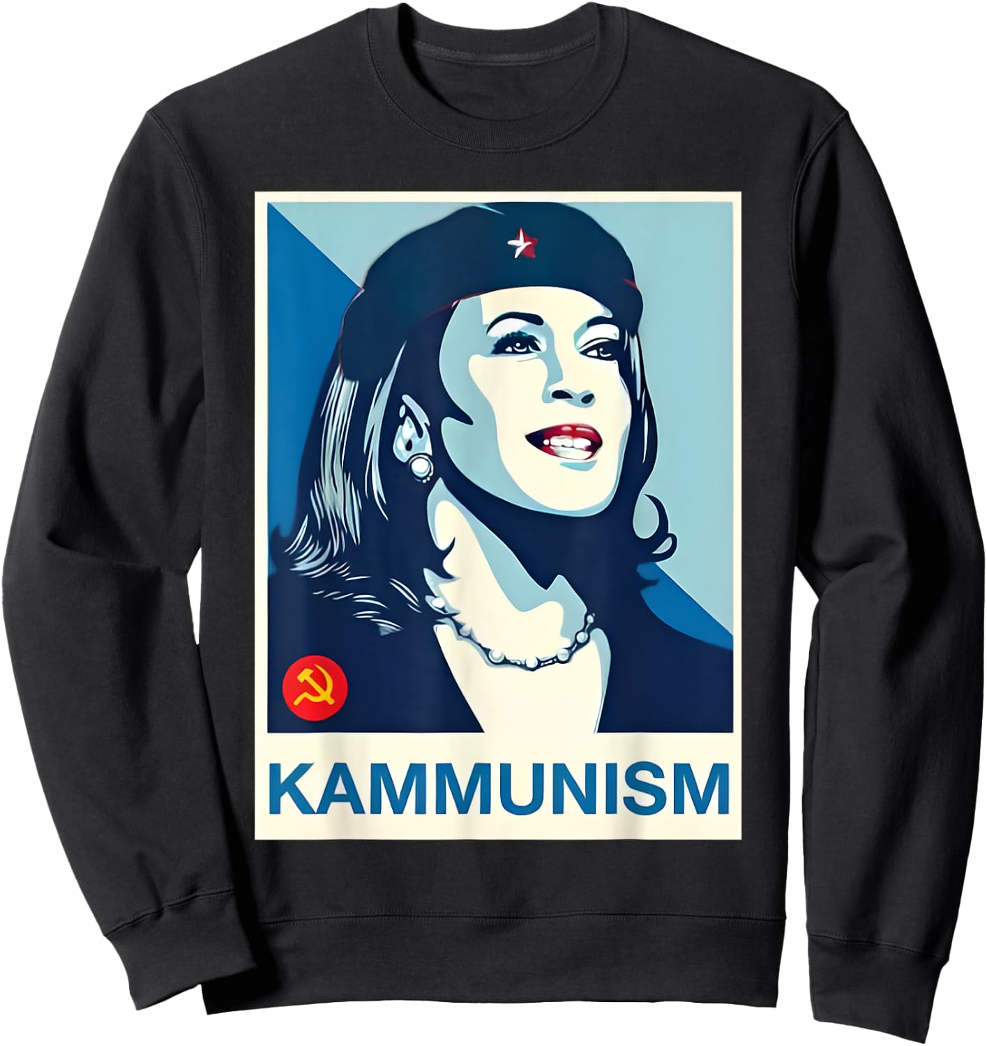 Kamala Harris Kammunism Communism Funny Quote President 2024 Sweatshirt - Sweatshirt | Black