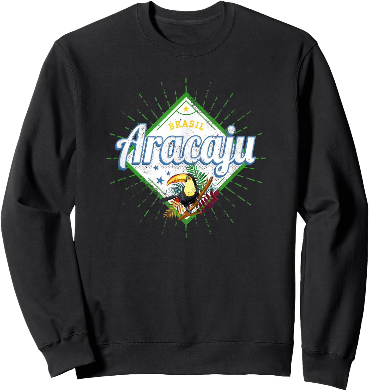 Aracaju Sergipe Brazil Retro Toucan Vintage Holiday Souvenir Sweatshirt - Sweatshirt | Black