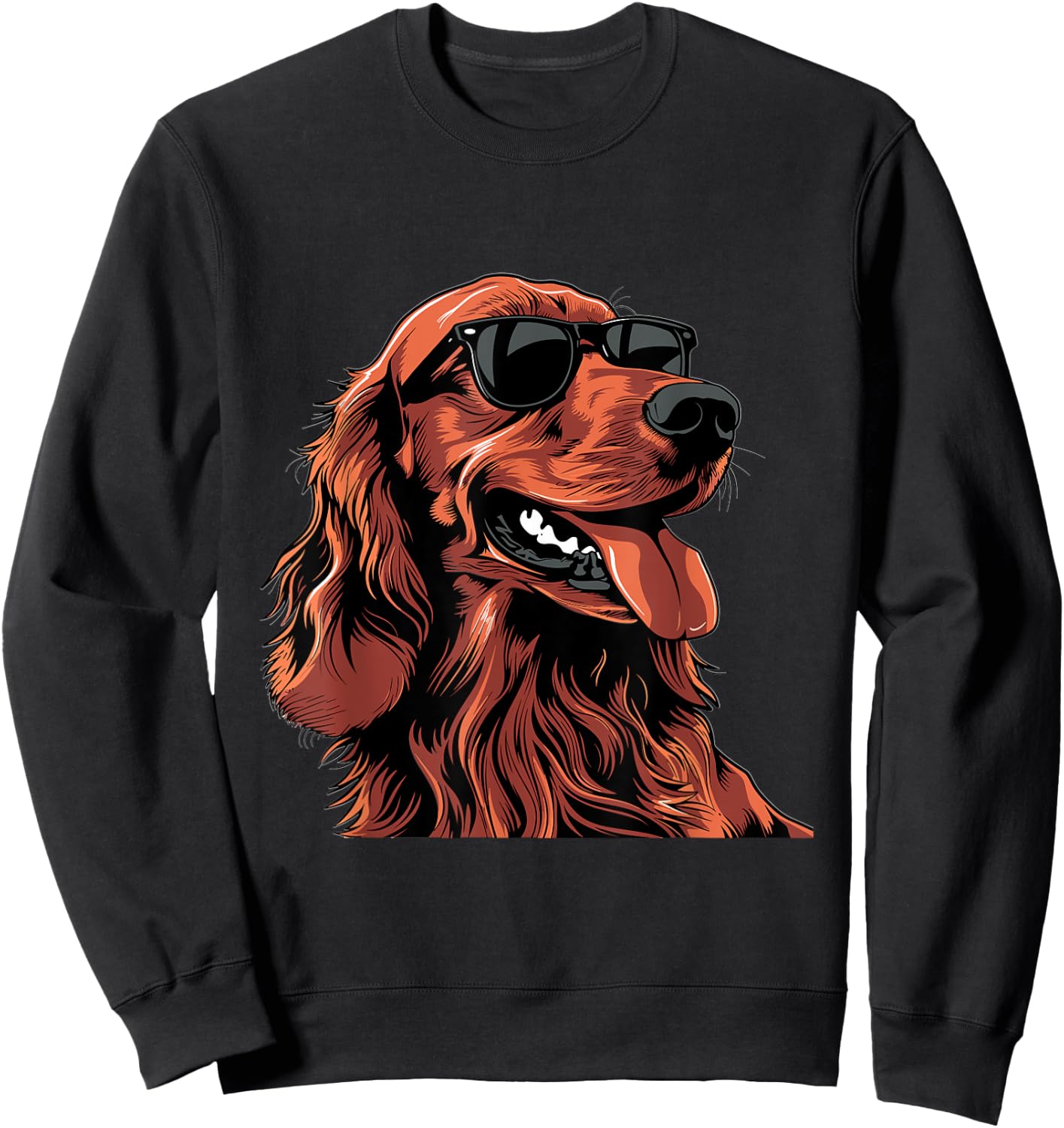 Irish Setter Dog Breed Graphic Men Women Kids Sweatshirt - Sweatshirt | Black