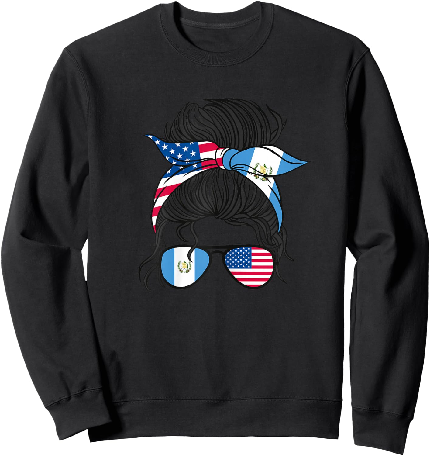 American guatemalan Girl Sweatshirt - Sweatshirt | Black