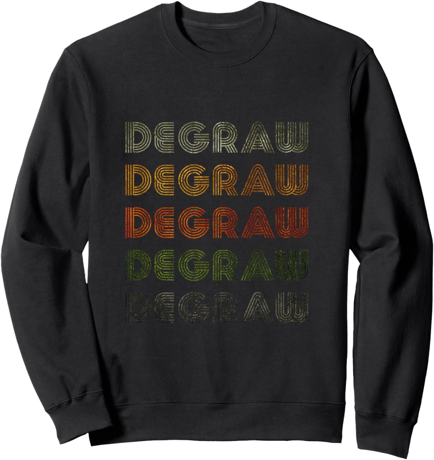 Love Heart Degraw Grunge Vintage Style Black Degraw Sweatshirt - Sweatshirt | Black
