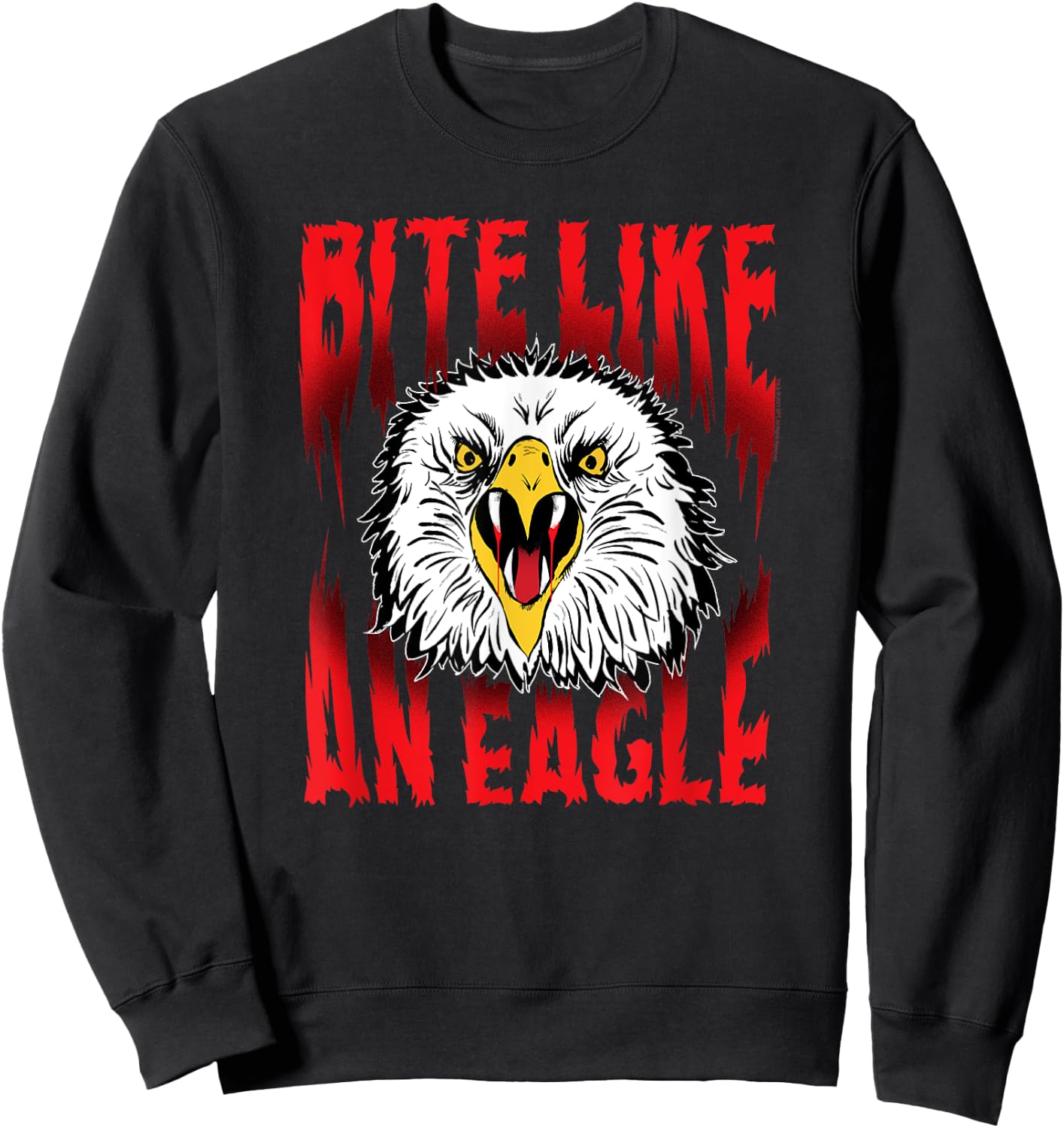 Cobra Kai Cobra Kai Ombre Bite Like an Eagle , Black, Small Sweatshirt - Sweatshirt | Black