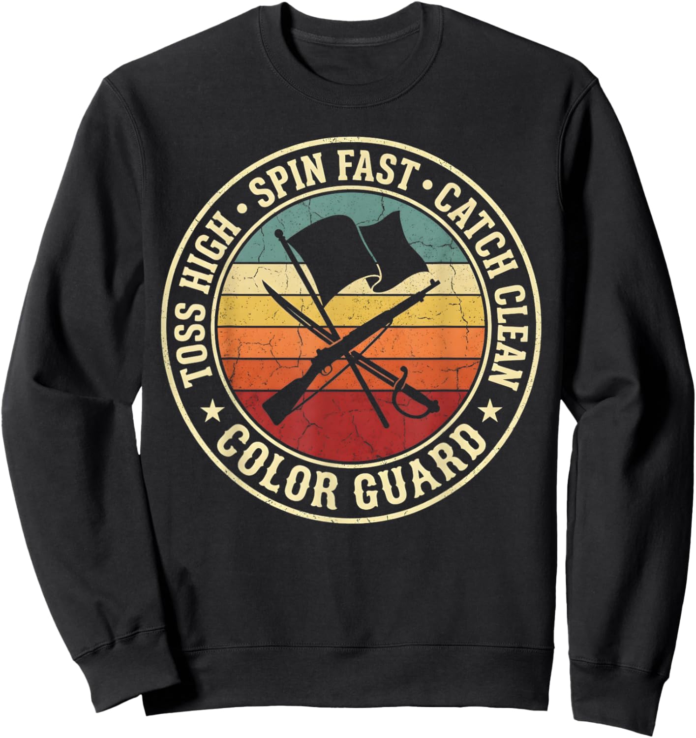 Toss High Spin Fast Catch Clean Color Guard Sweatshirt - Sweatshirt | Black