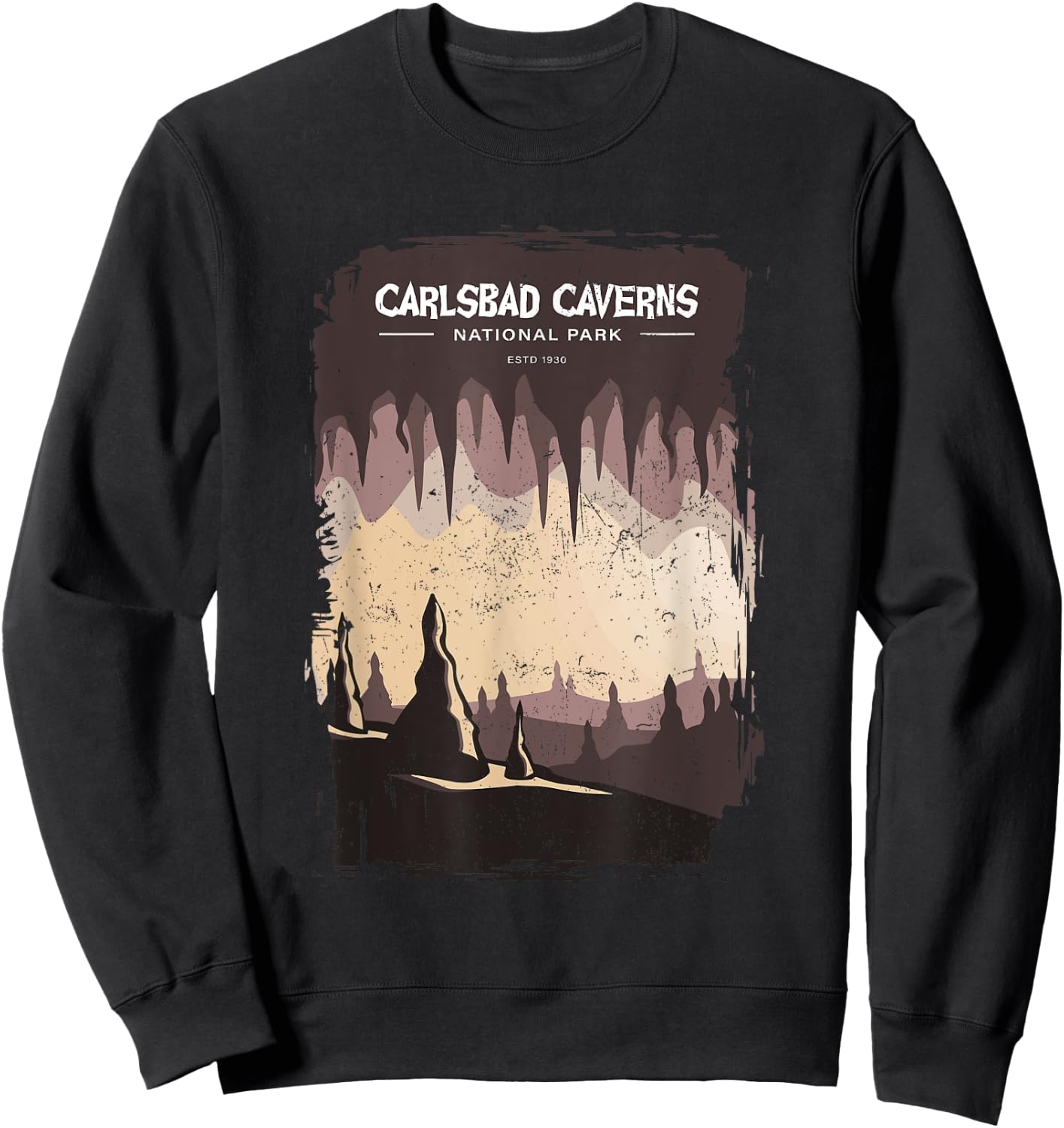 Carlsbad Caverns US National Park New Mexico Vintage Sweatshirt - Sweatshirt | Black