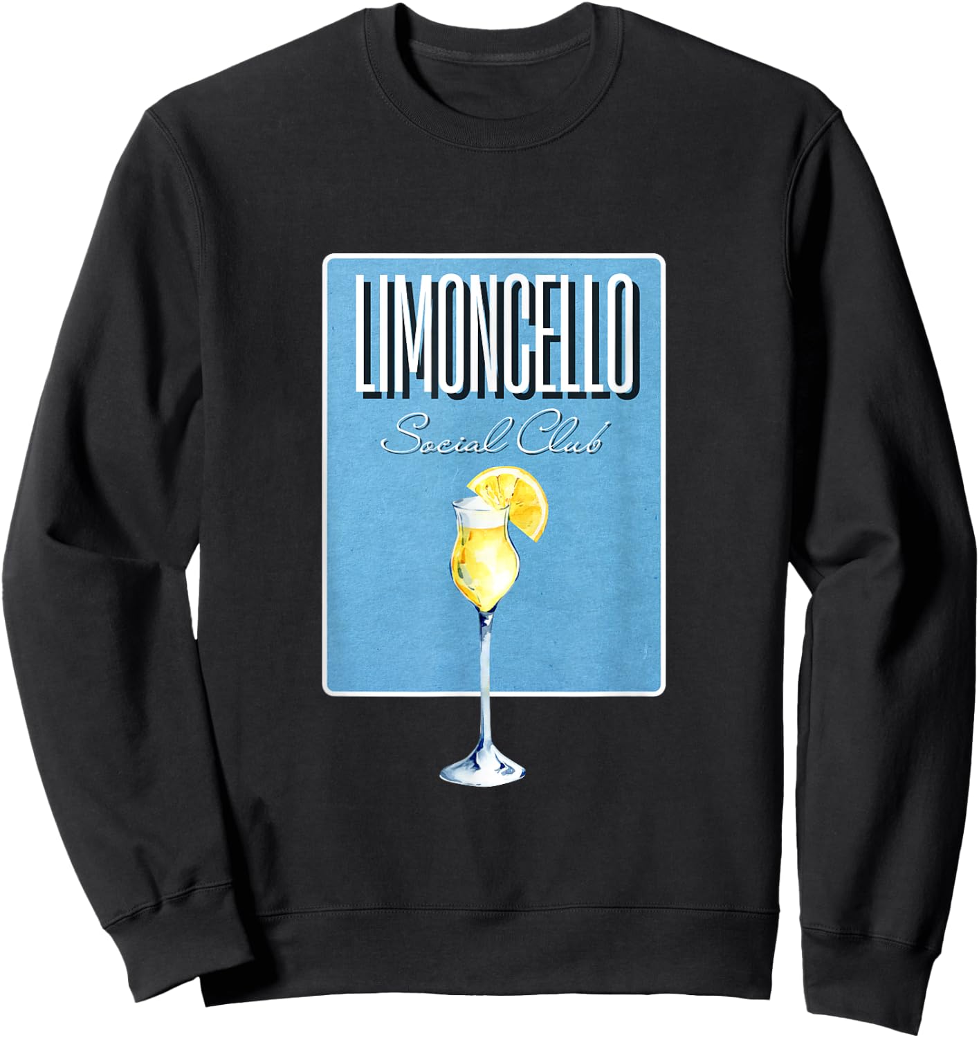 Limoncello Social Club I Lemon Lemon Italy Cocktail Sweatshirt - Sweatshirt | Black
