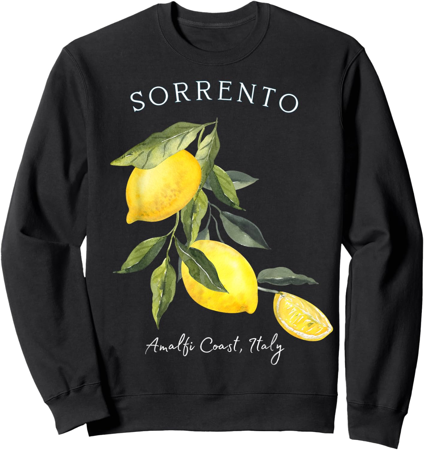 Sorrento Italy European Vacation Outfits Women Souvenir Sweatshirt - Sweatshirt | Black