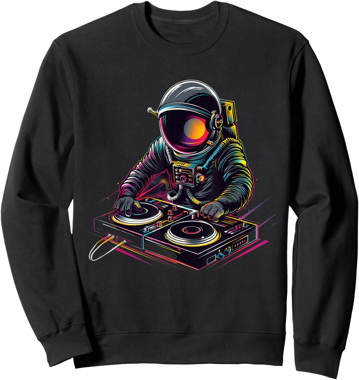 Astronaut DJ. Astronaut DJ-ing in space Sweatshirt - Sweatshirt | Black