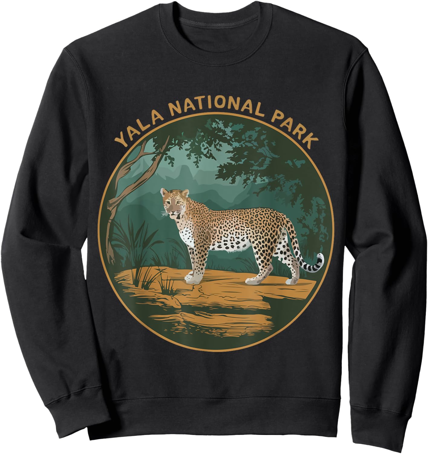 Leopards Yala National Park Souvenir Sri Lanka Wildlife Sweatshirt - Sweatshirt | Black
