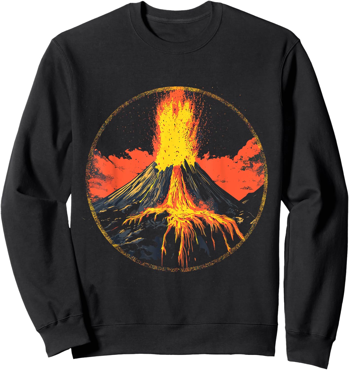 Cool erupting volcano costume for boys and girls Sweatshirt - Sweatshirt | Black