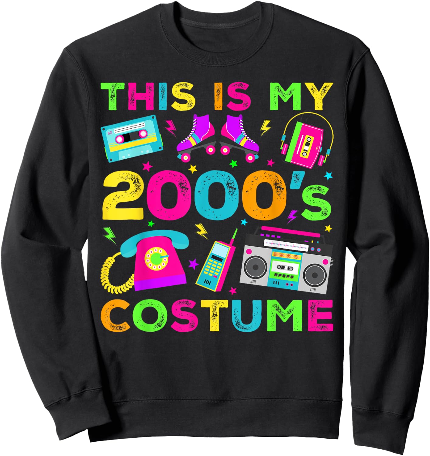 This Is My 2000s Costume 2000's style 2000s Retro Party Sweatshirt - Sweatshirt | Black