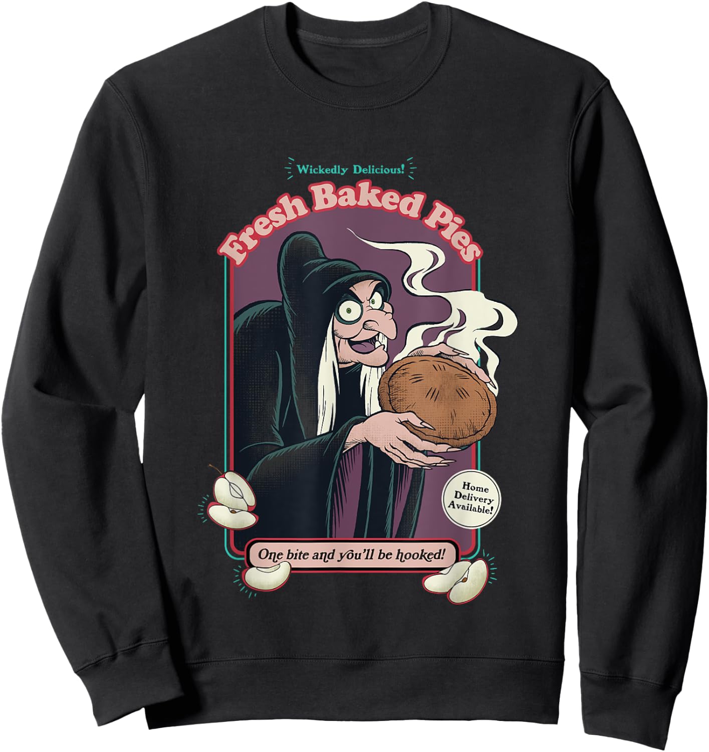 Disney Villains Evil Queen One Bite And You'll Be Hooked! Sweatshirt - Sweatshirt | Black
