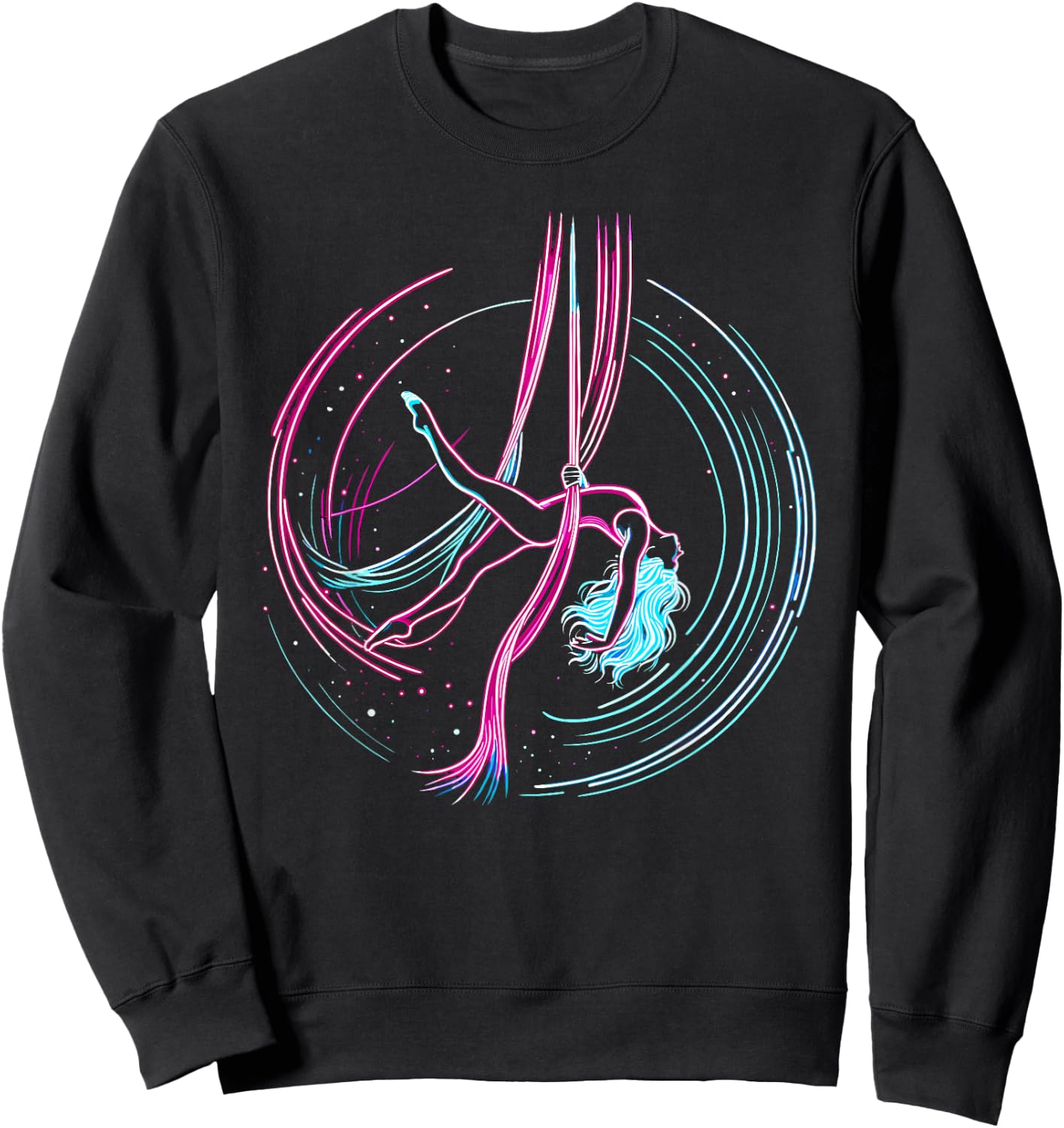 Aerial Yoga Gift An Aerialist -Adult Yoga Black Short Sleeve Small Sweatshirt - Sweatshirt | Black