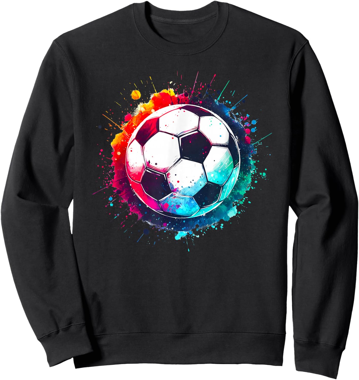 Tie Dye Football for All Football Lovers, Men, Women and Sweatshirt - Sweatshirt | Black