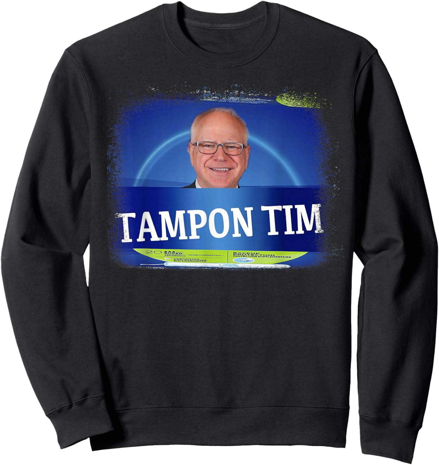 TamponTim Tampon Tim Funny Kamala's Vice President Tim Walz Sweatshirt - Sweatshirt | Black