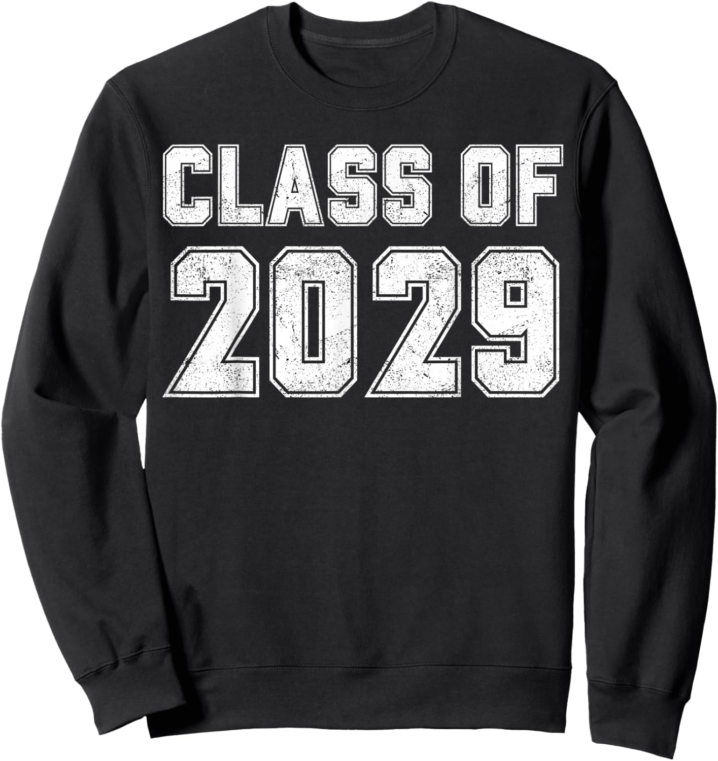 Class of 2029 Vintage Freshman Class 2029 Senior Graduation Sweatshirt - Sweatshirt | Black