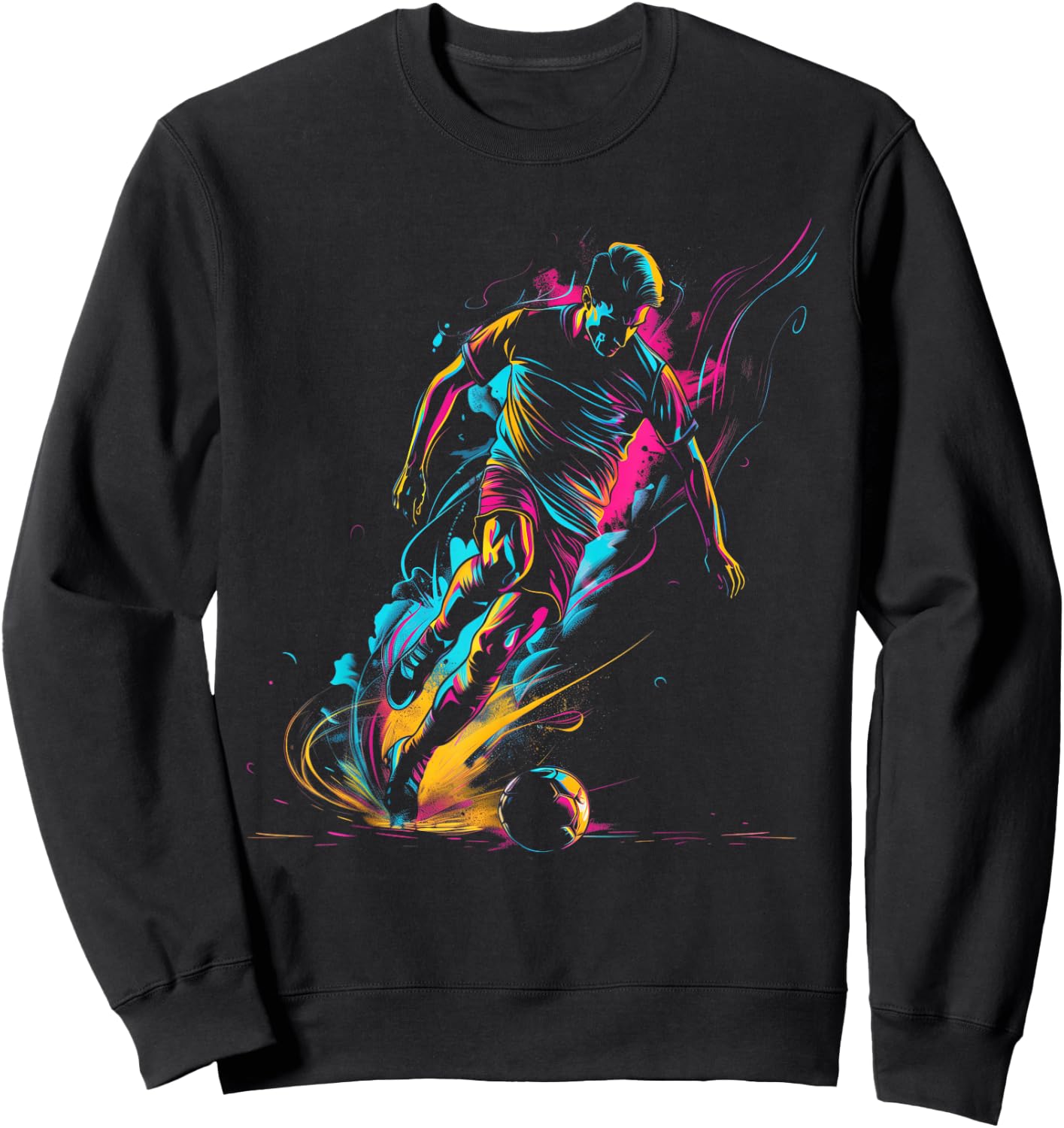 Soccer Player Sports Sweatshirt - Sweatshirt | Black