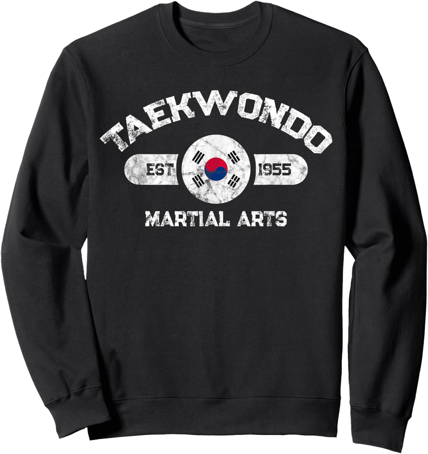 Taekwondo Established 1955 Tae Kwon Do Gift Martial Arts Sweatshirt - Sweatshirt | Black