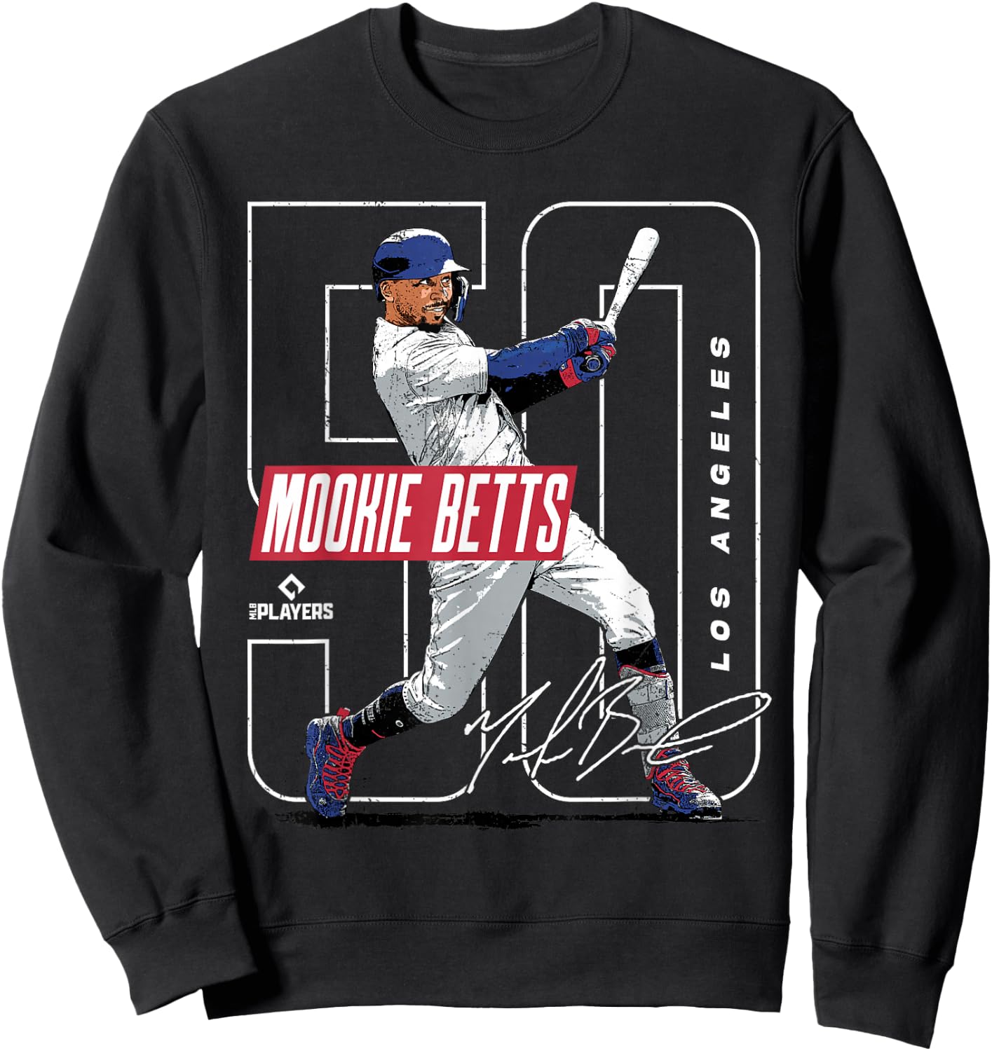 Mookie Betts | Los Angeles Baseball MLB Players | MLBMBE3004 Sweatshirt - Sweatshirt | Black