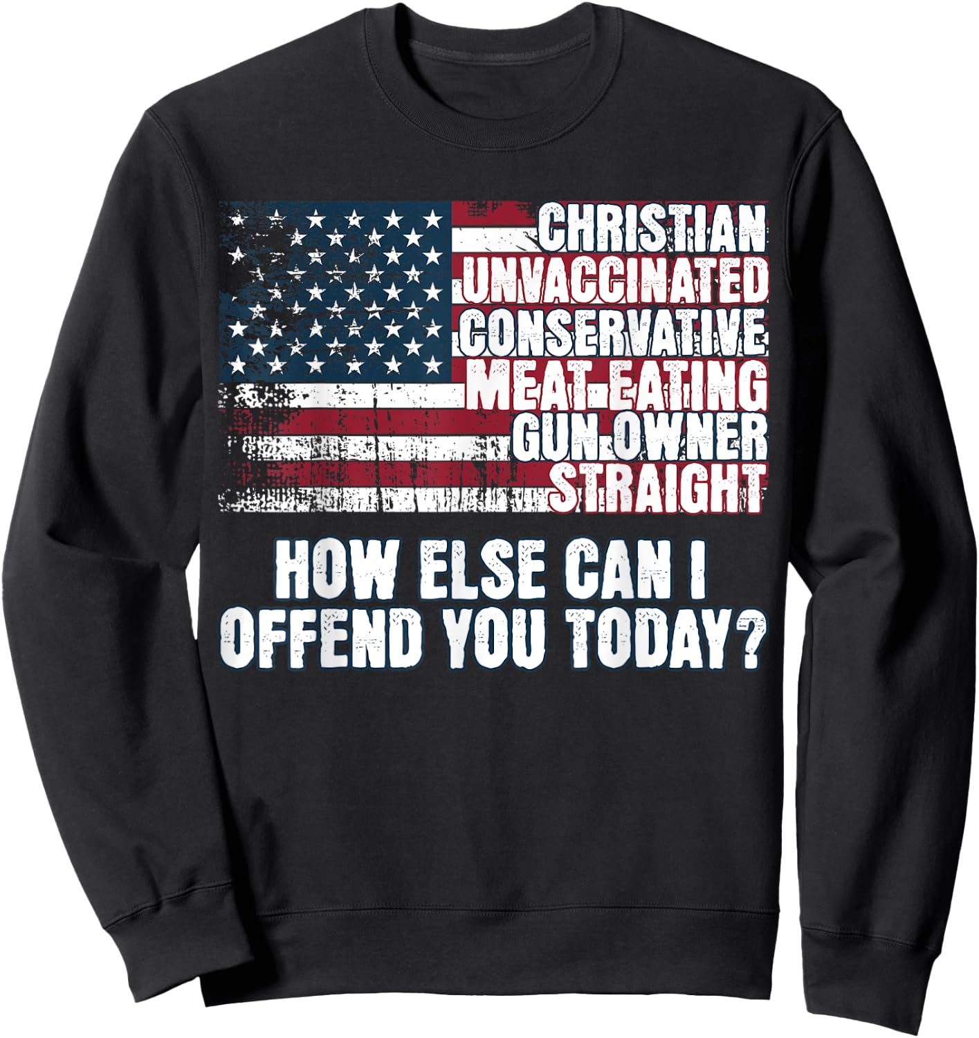 Christian Conservative... How Else Can I Offend You Today Sweatshirt - Sweatshirt | Black