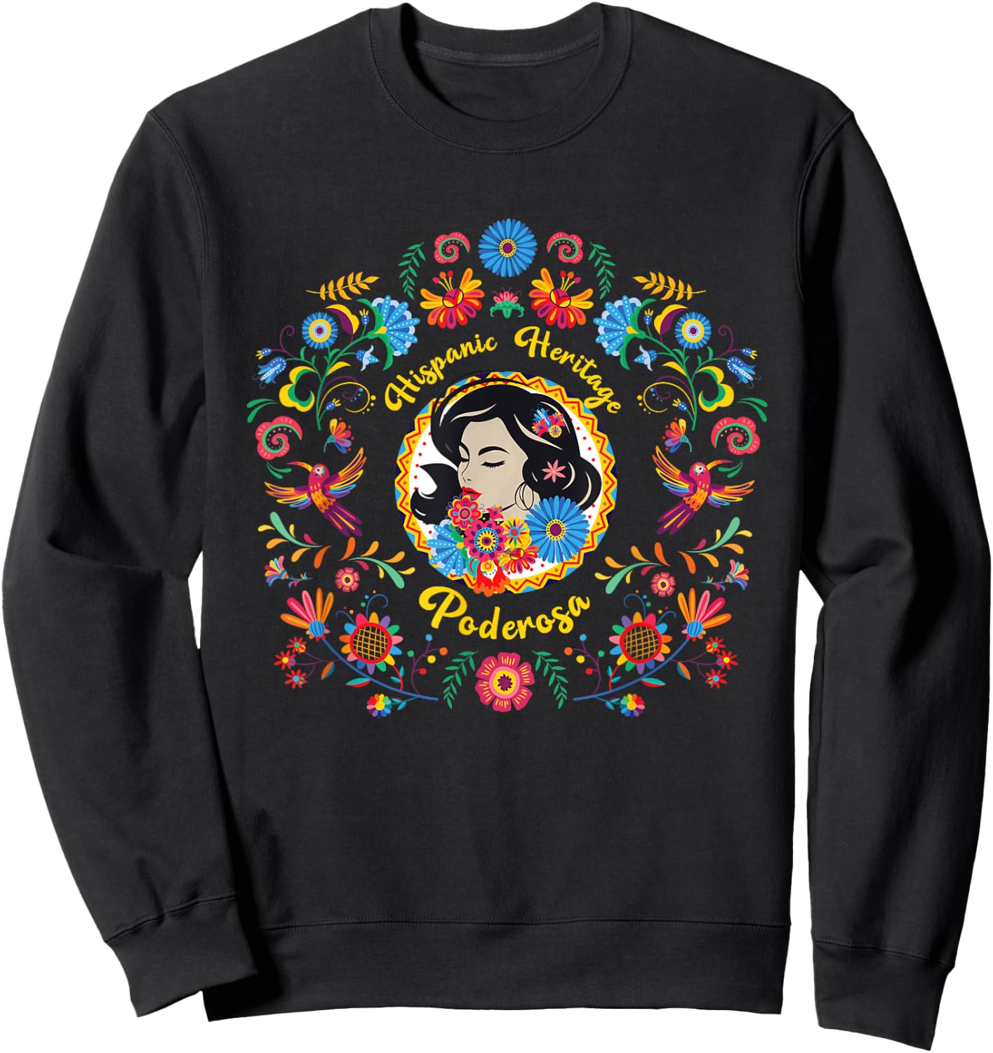 Hispanic Heritage Month Poderosa, Women’s Hispanic Heritage Sweatshirt - Sweatshirt | Black