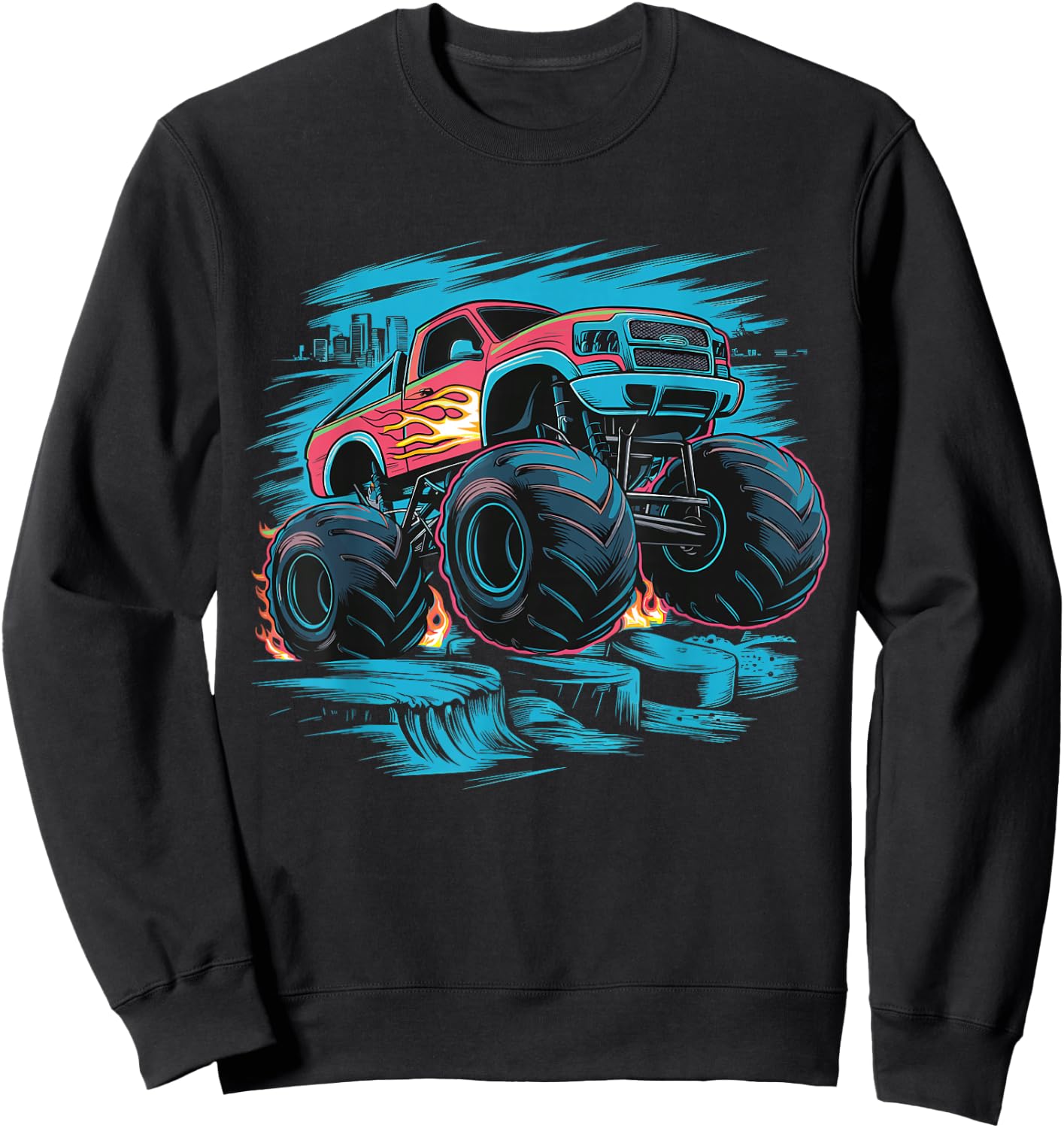 Monster Truck for toddlers Youth & Adults Sweatshirt - Sweatshirt | Black