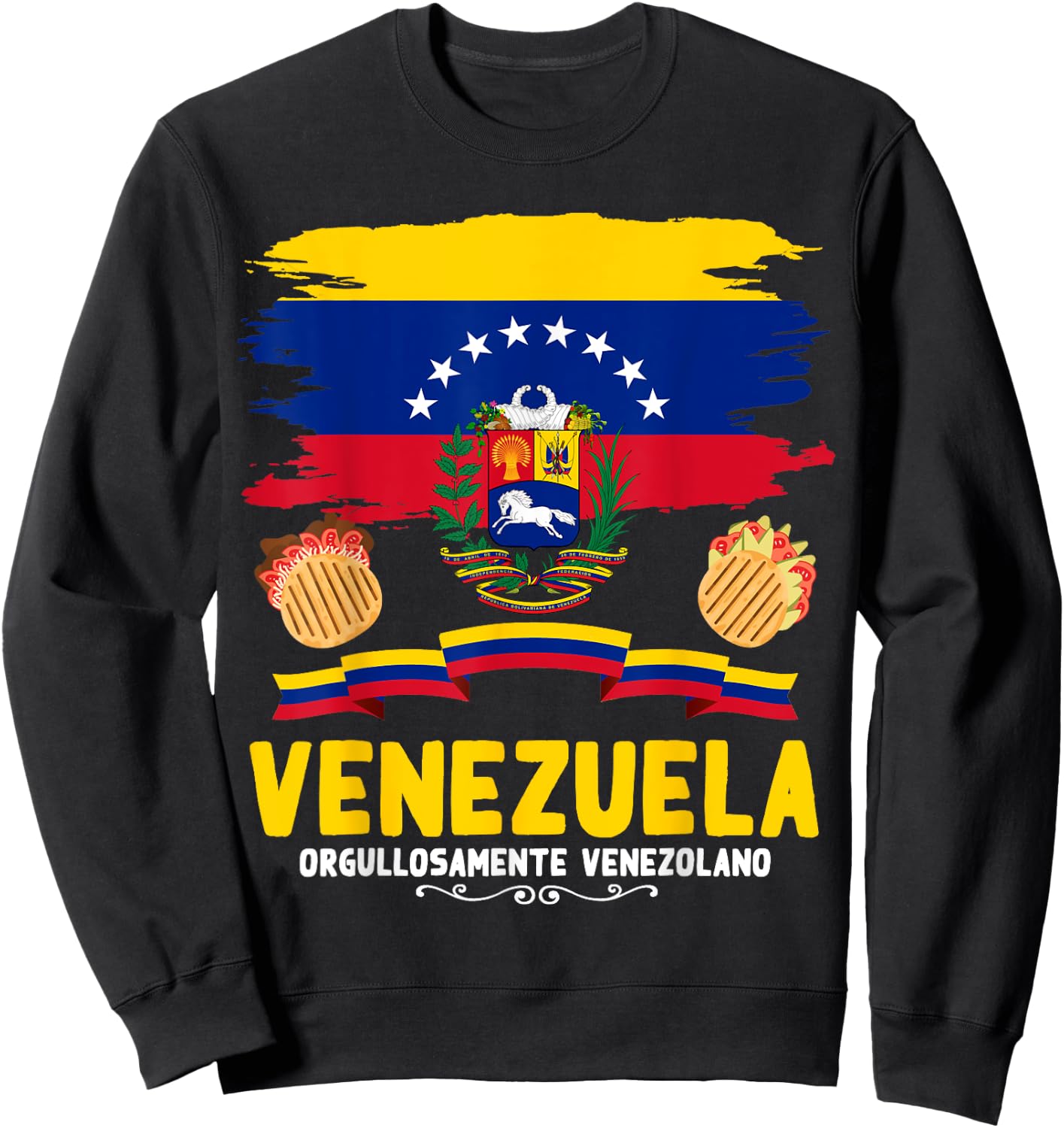 Venezuela Flag Outfit Idea For Kids & Venezuelan Flag Sweatshirt - Sweatshirt | Black