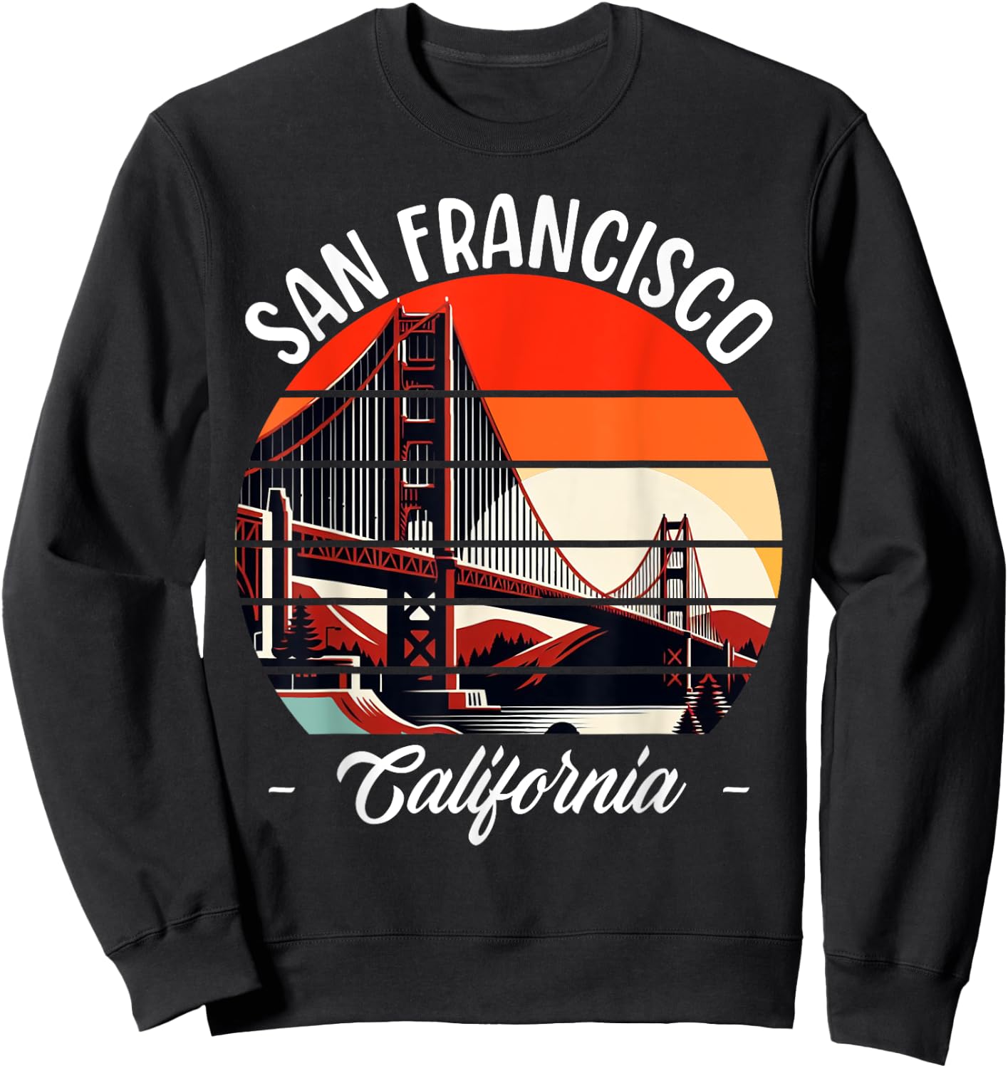 Golden Gate Bridge San Francisco California USA Golden Gate Sweatshirt - Sweatshirt | Black