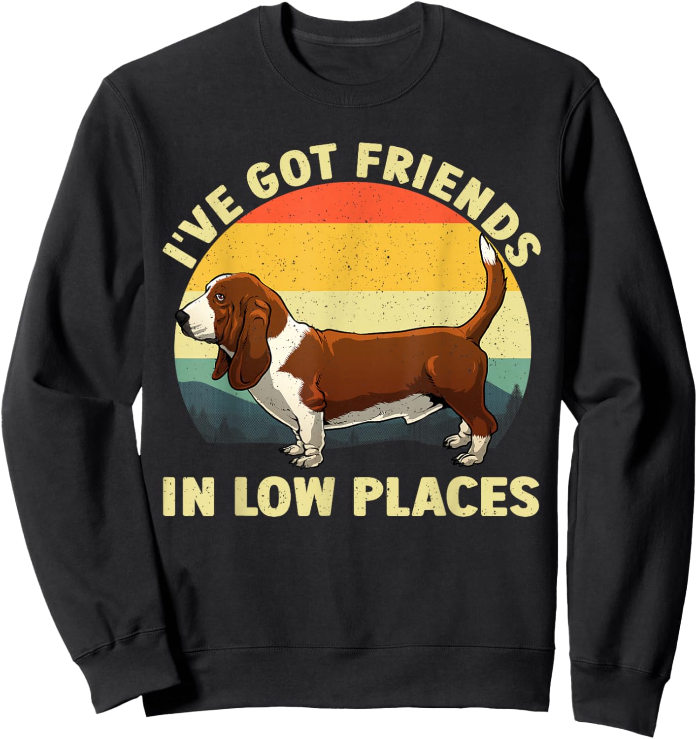 Best Basset Hound Design Women Basset Hound Lover Sweatshirt - Sweatshirt | Black