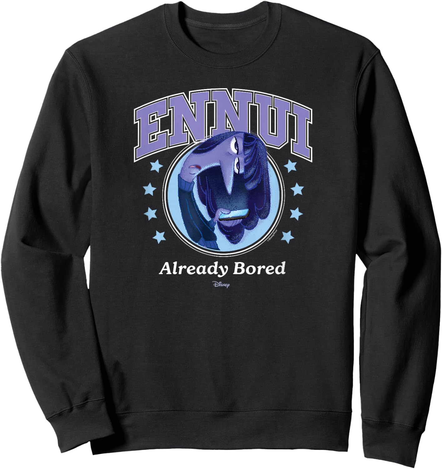 Inside Out 2 - Ennui Already Bored Emotion Character Sweatshirt - Sweatshirt | Black