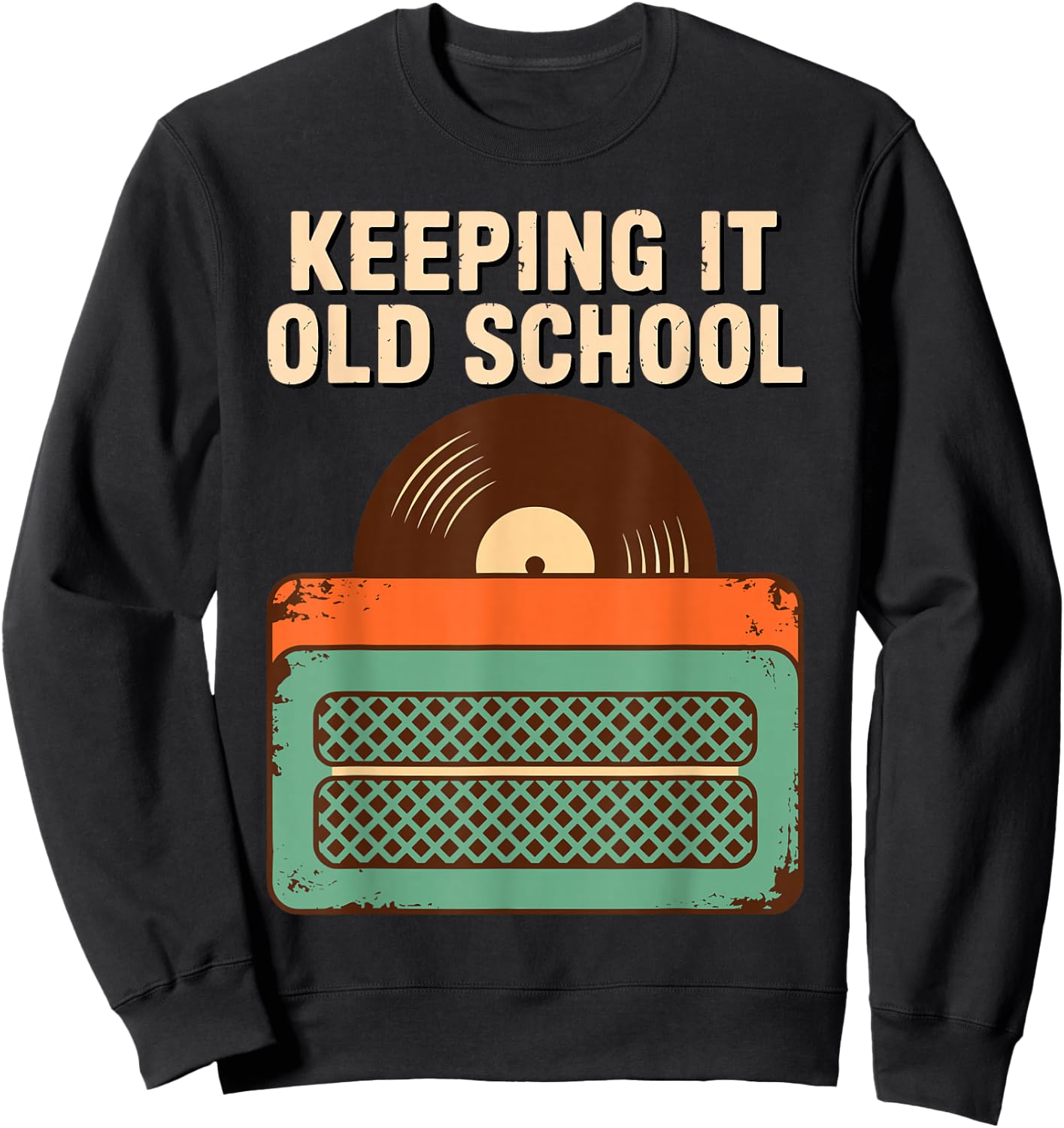 Best Vinyl Art Women Music DJ Vinyl Record Collector Sweatshirt - Sweatshirt | Black