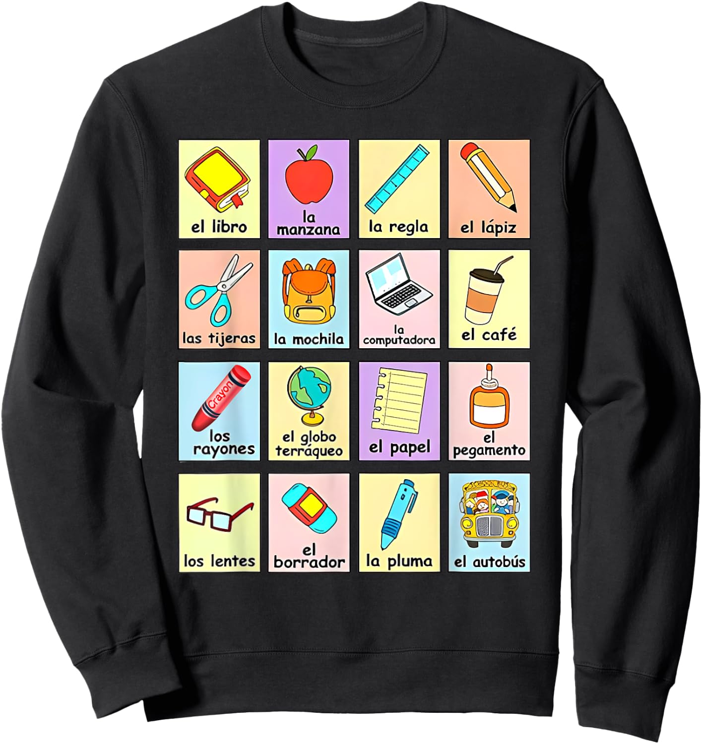 Maestra Bilingual Back to School Spanish Teacher Student Sweatshirt - Sweatshirt | Black