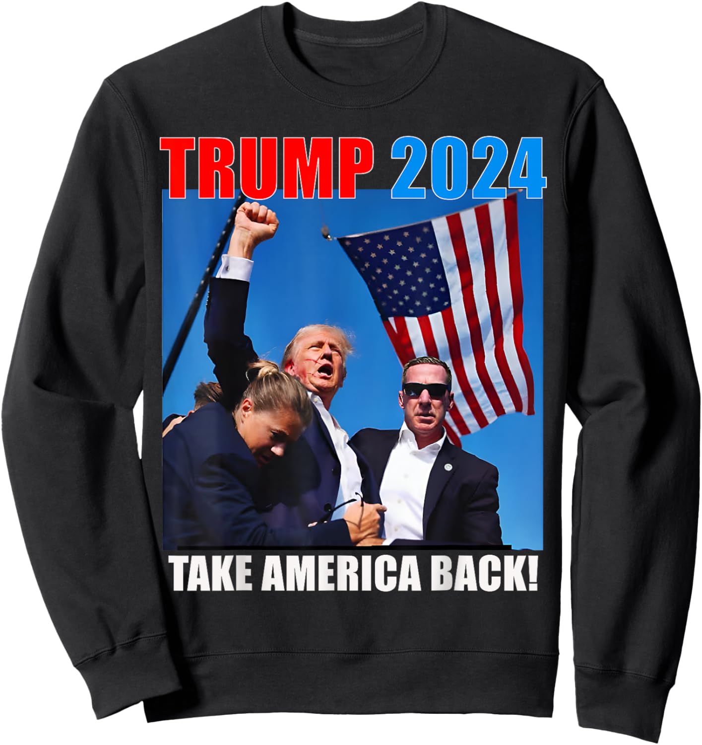 Trump Rally, Pray for President Trump, God bless Trump Sweatshirt - Sweatshirt | Black