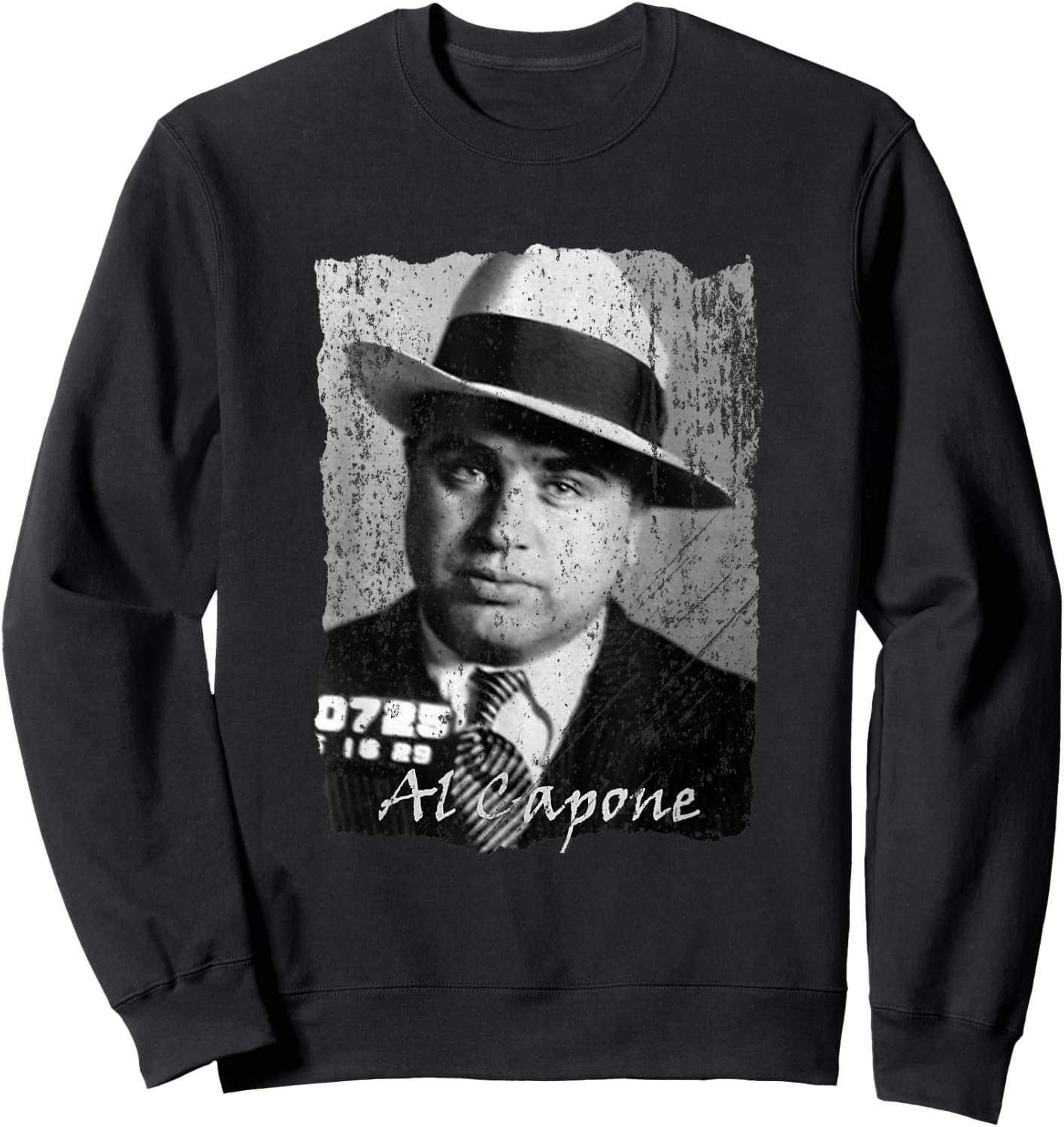 LiminalThreads Gangsters, Capone - Men's Black Solid Retro Round Neck Sleeveless Classic Fit Sweatshirt - Sweatshirt | Black