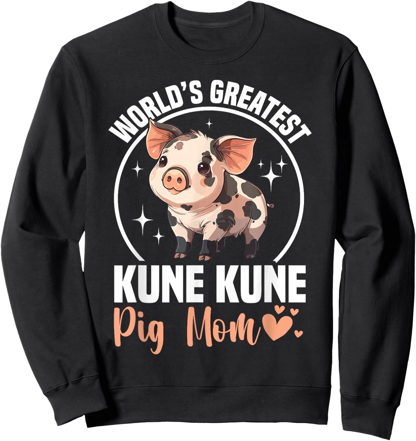 Kunekune Pig Accessories Pig Plush Breeder Kune Kune Pig Mom Sweatshirt - Sweatshirt | Black