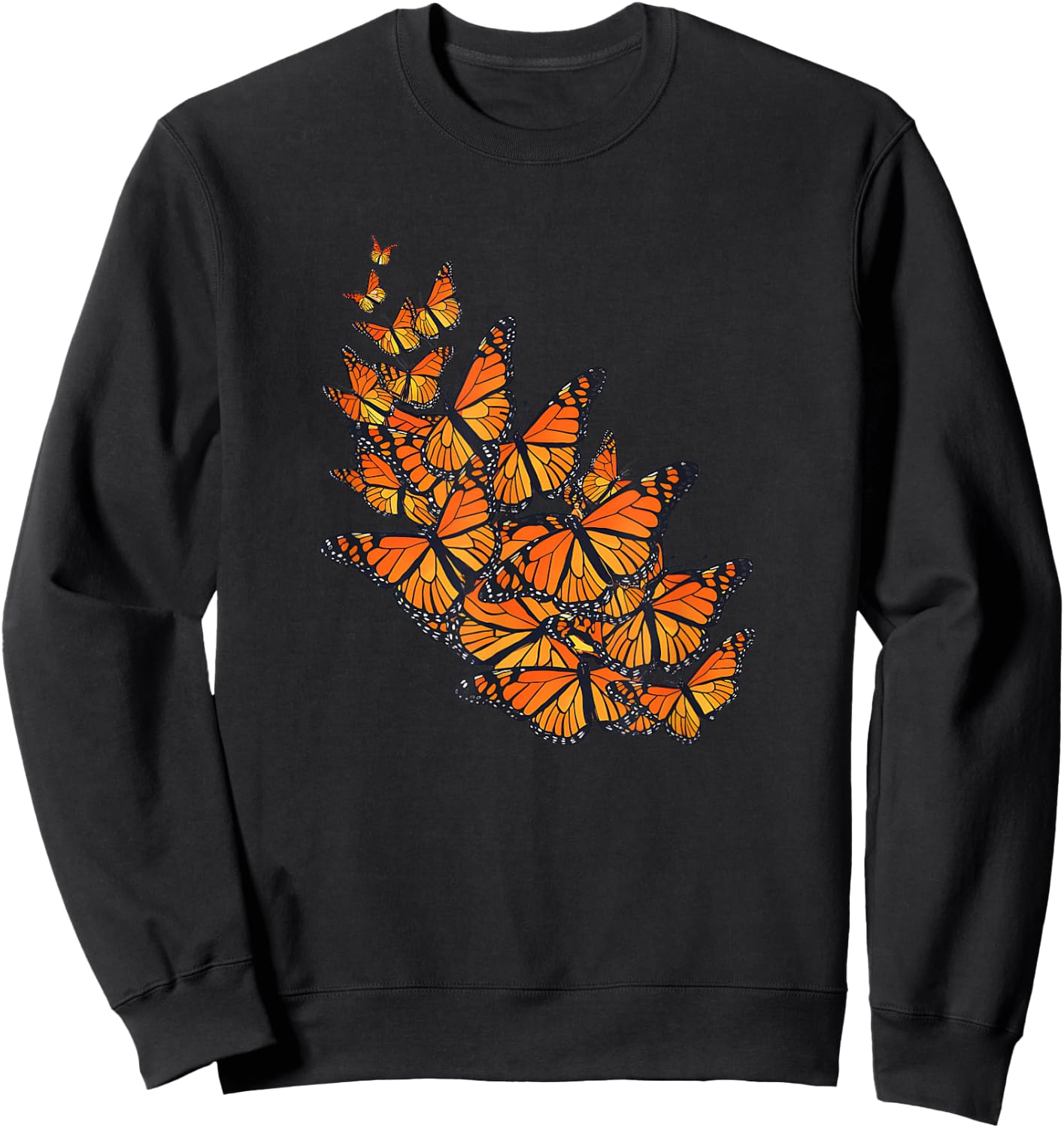 Monarch Butterfly Cute Butterflies Lover Inspirational Fun Sweatshirt - Sweatshirt | Black