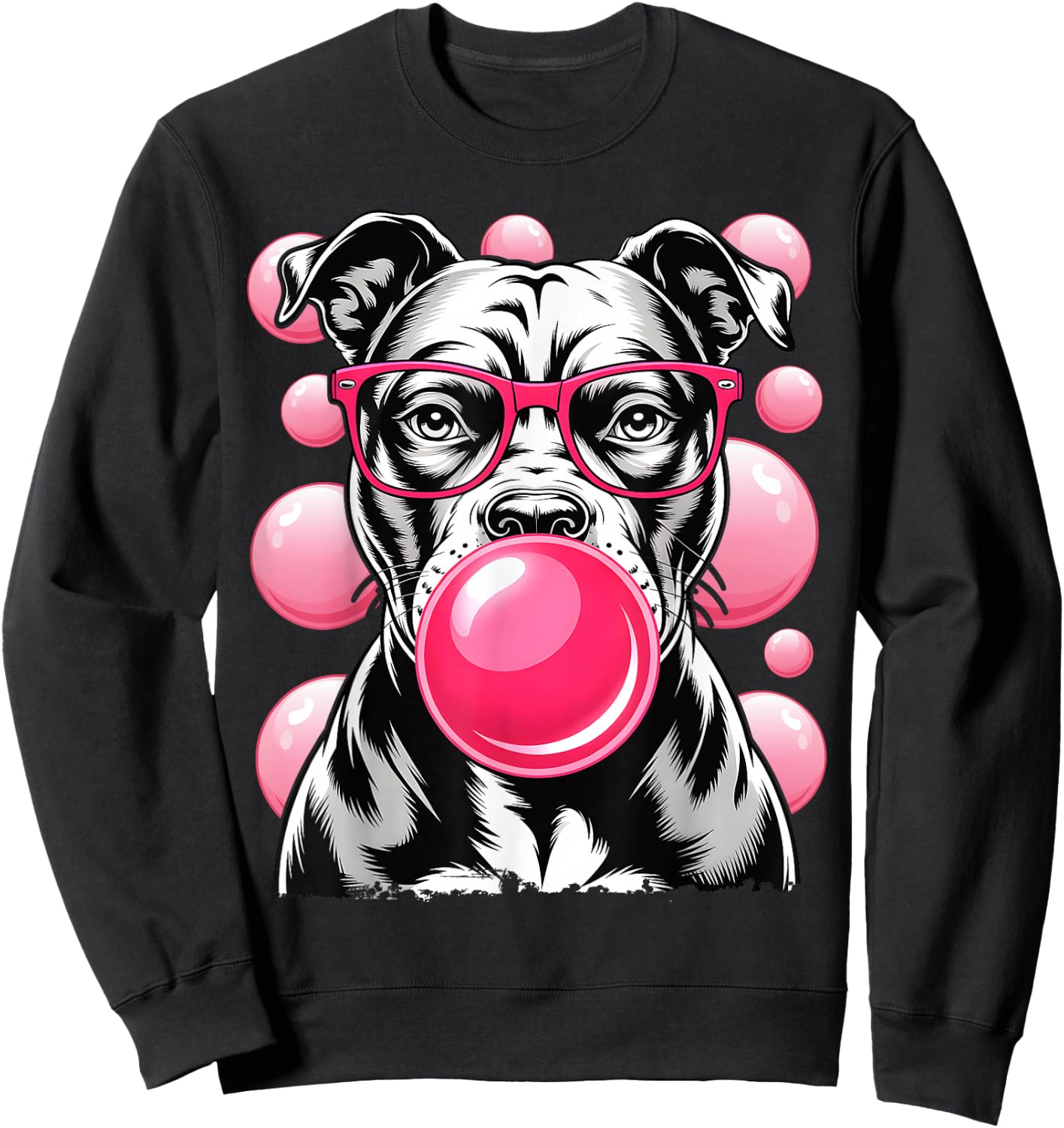 Goggles Gum Bubble Pit Bull Sweatshirt - Sweatshirt | Black
