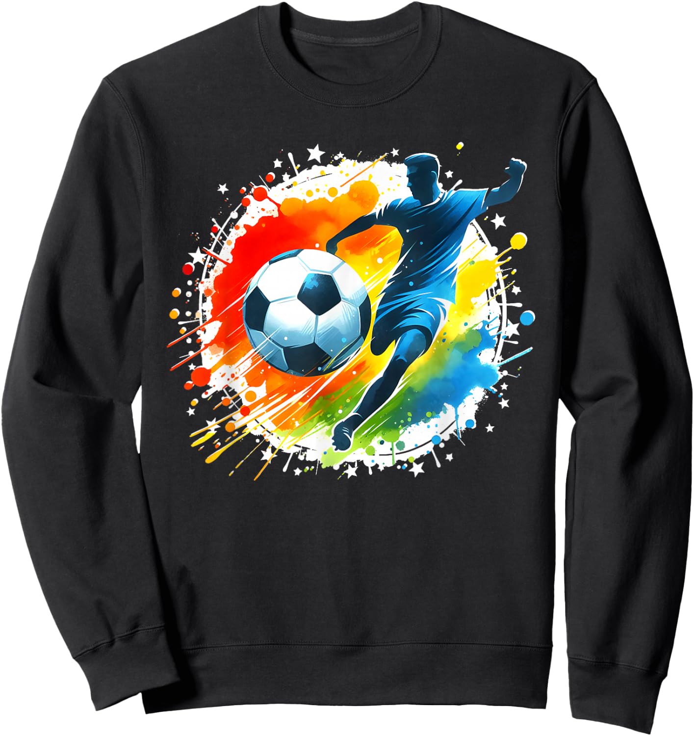 Football Player Sport Vintage Men Boys Football Sweatshirt - Sweatshirt | Black