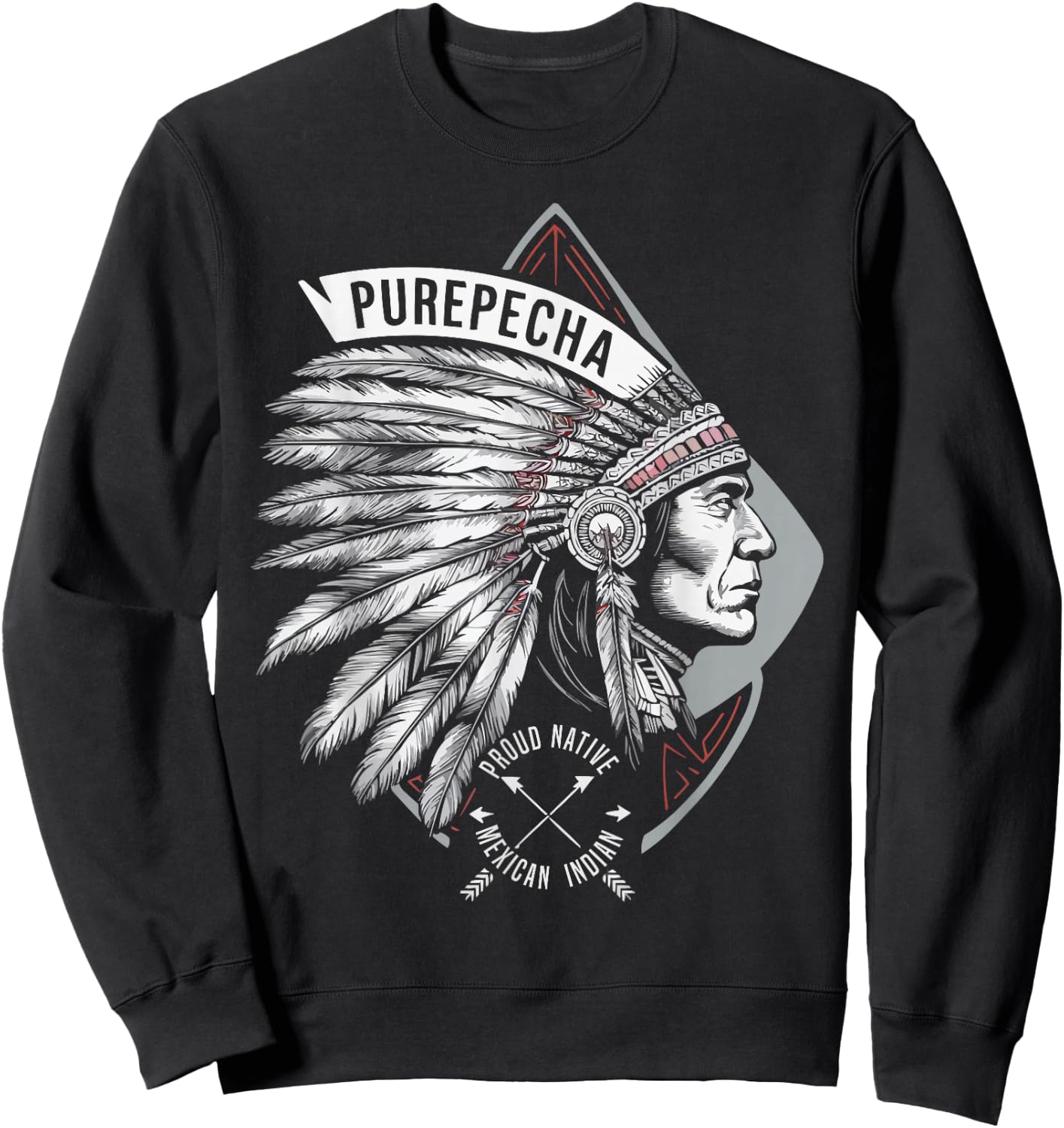Indigenous People Mexico Native American Purepecha Tribe Sweatshirt - Sweatshirt | Black