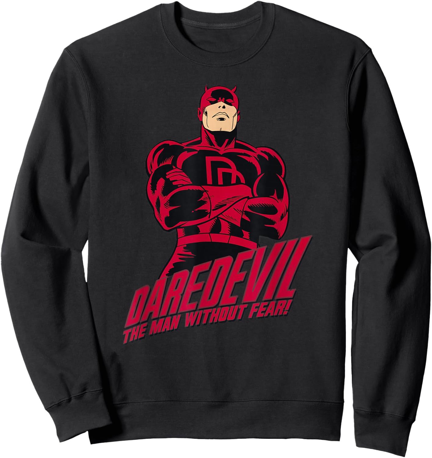 Marvel Daredevil The Man Without Fear Vintage Comic Icon Small Sweatshirt - Sweatshirt | Black