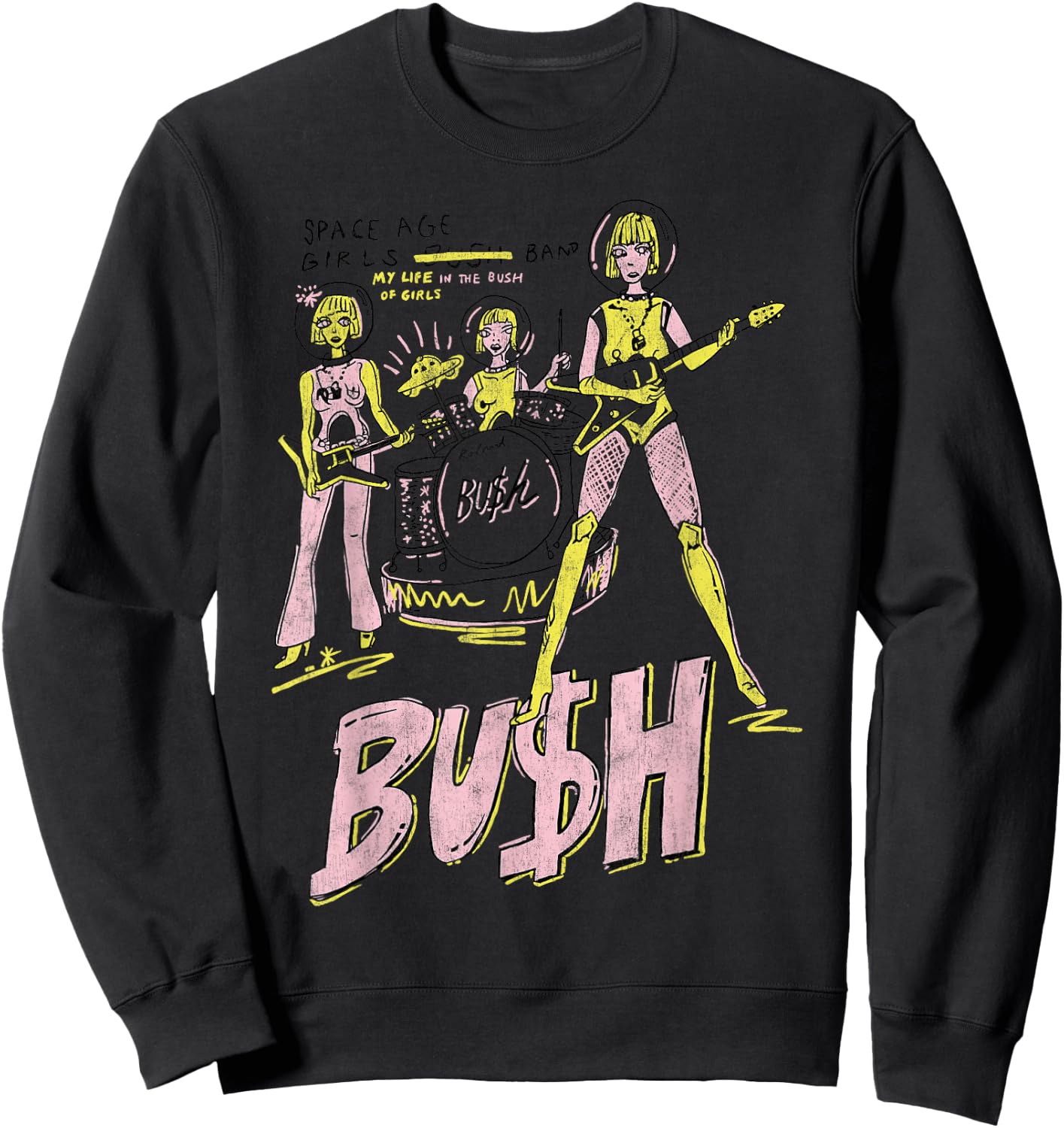 Bush – Space Age Girls Sweatshirt - Sweatshirt | Black
