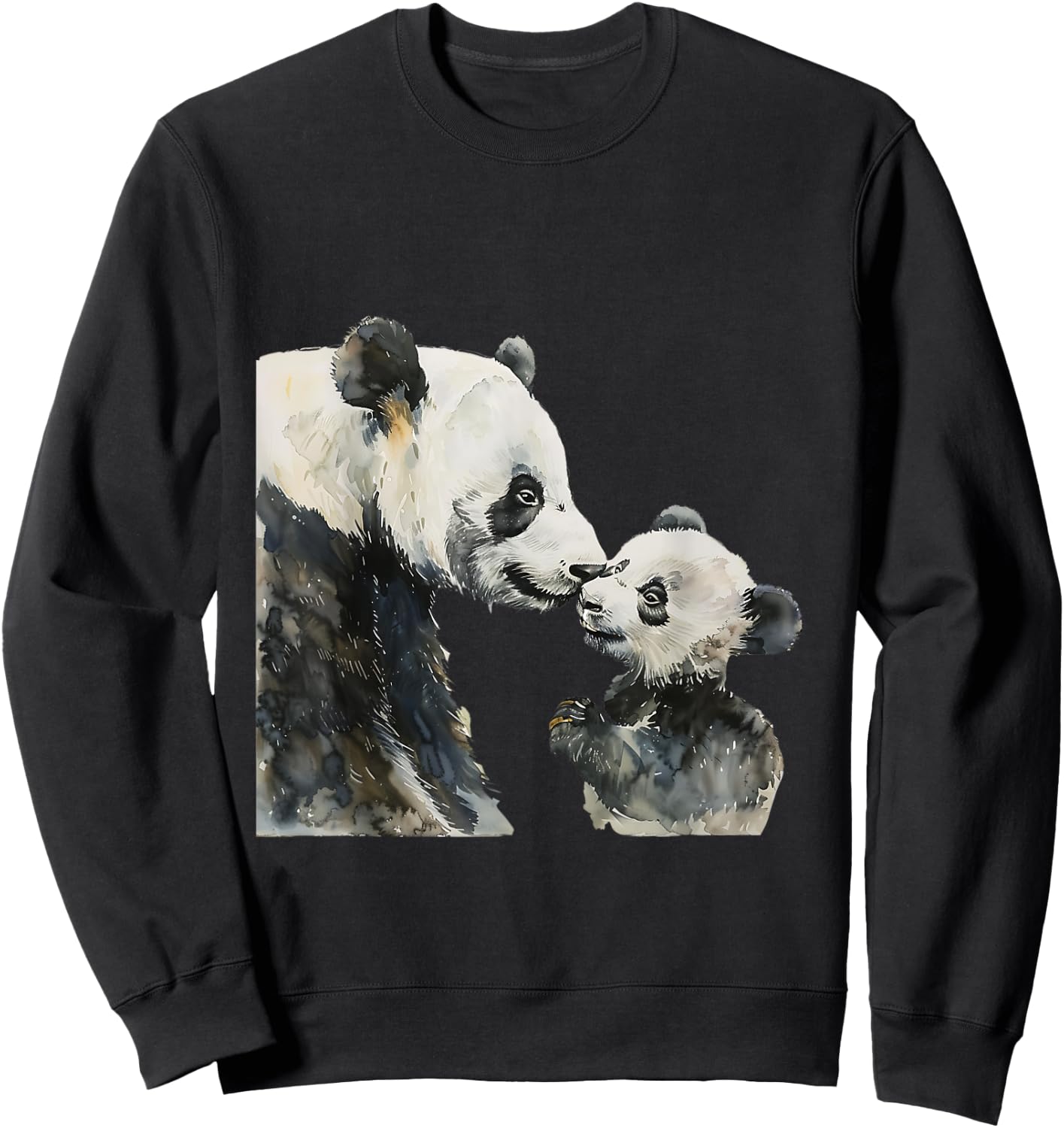 Mama Panda New Mom Mommy For Mothers Day Sweatshirt - Sweatshirt | Black