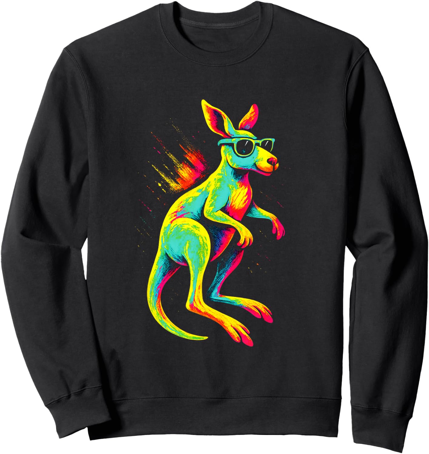 Sunglasses Kangaroo - Funny Australia Souvenir Sweatshirt - Sweatshirt | Black