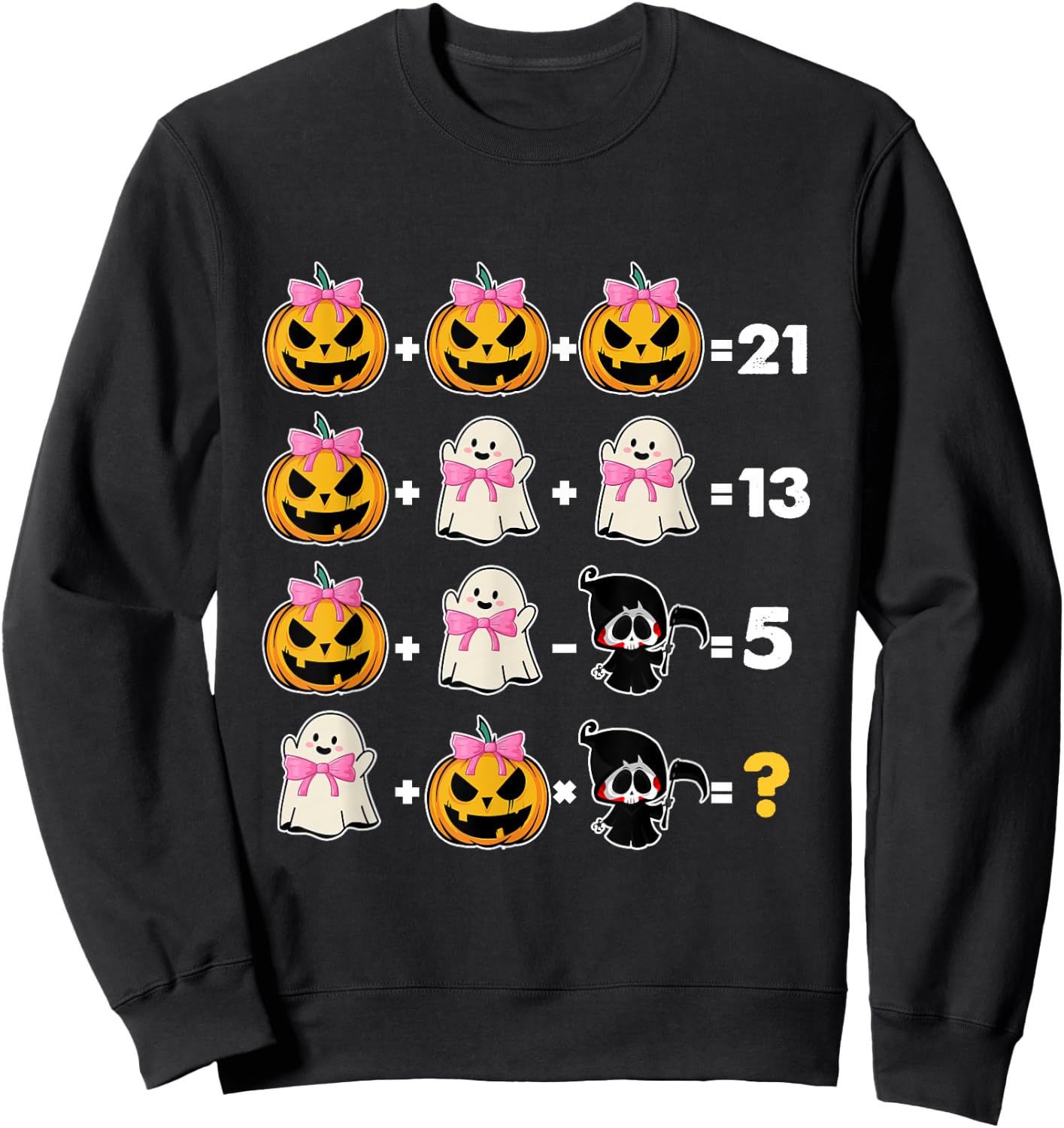 Halloween Math Teacher Men Women Order Of Operations Sweatshirt - Sweatshirt | Black