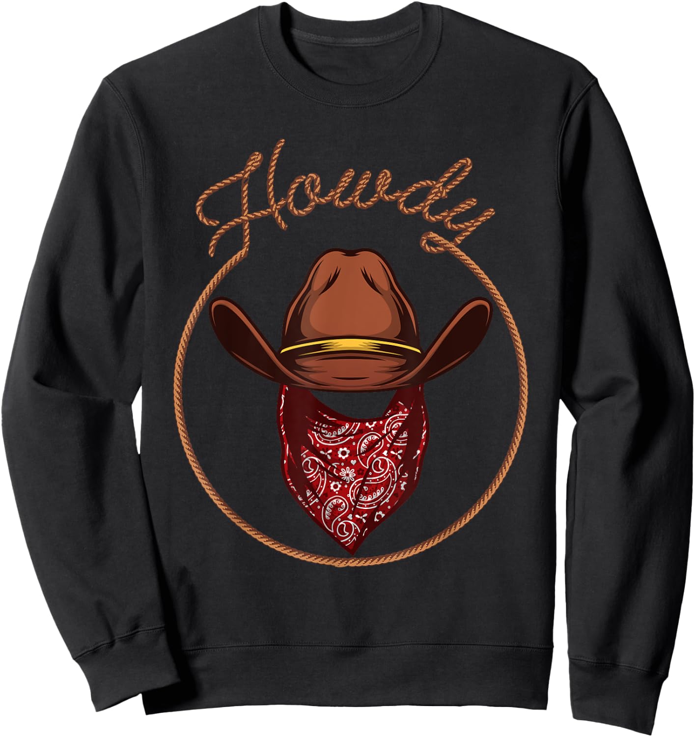Funny Cowboy Design Boys Rodeo Bull Rider Cowboy Sweatshirt - Sweatshirt | Black