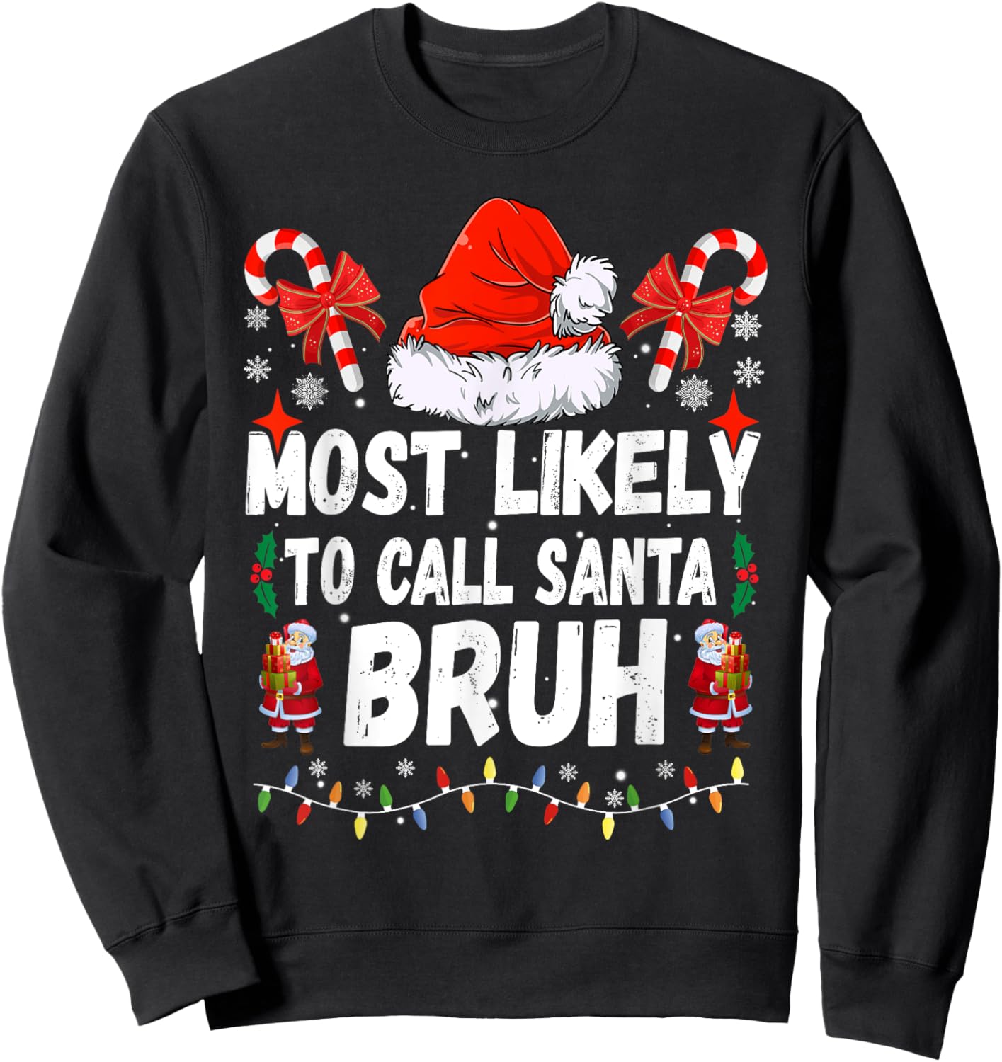 Most Likely To Watch All The Football Games Christmas Family Sweatshirt - Sweatshirt | Black