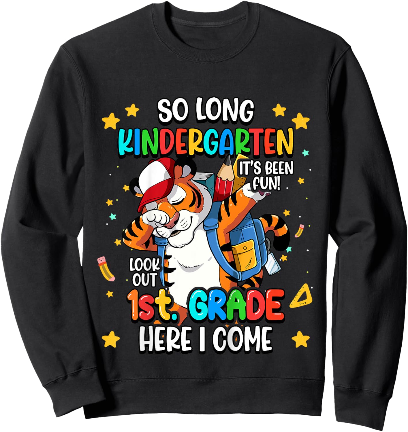 So Long Kindergarten Hello 1st Grade Sweatshirt - Sweatshirt | Black