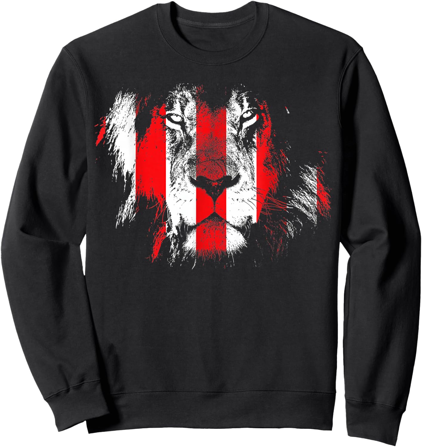 Red And White Lion Face Bilbao Sweatshirt - Sweatshirt | Black